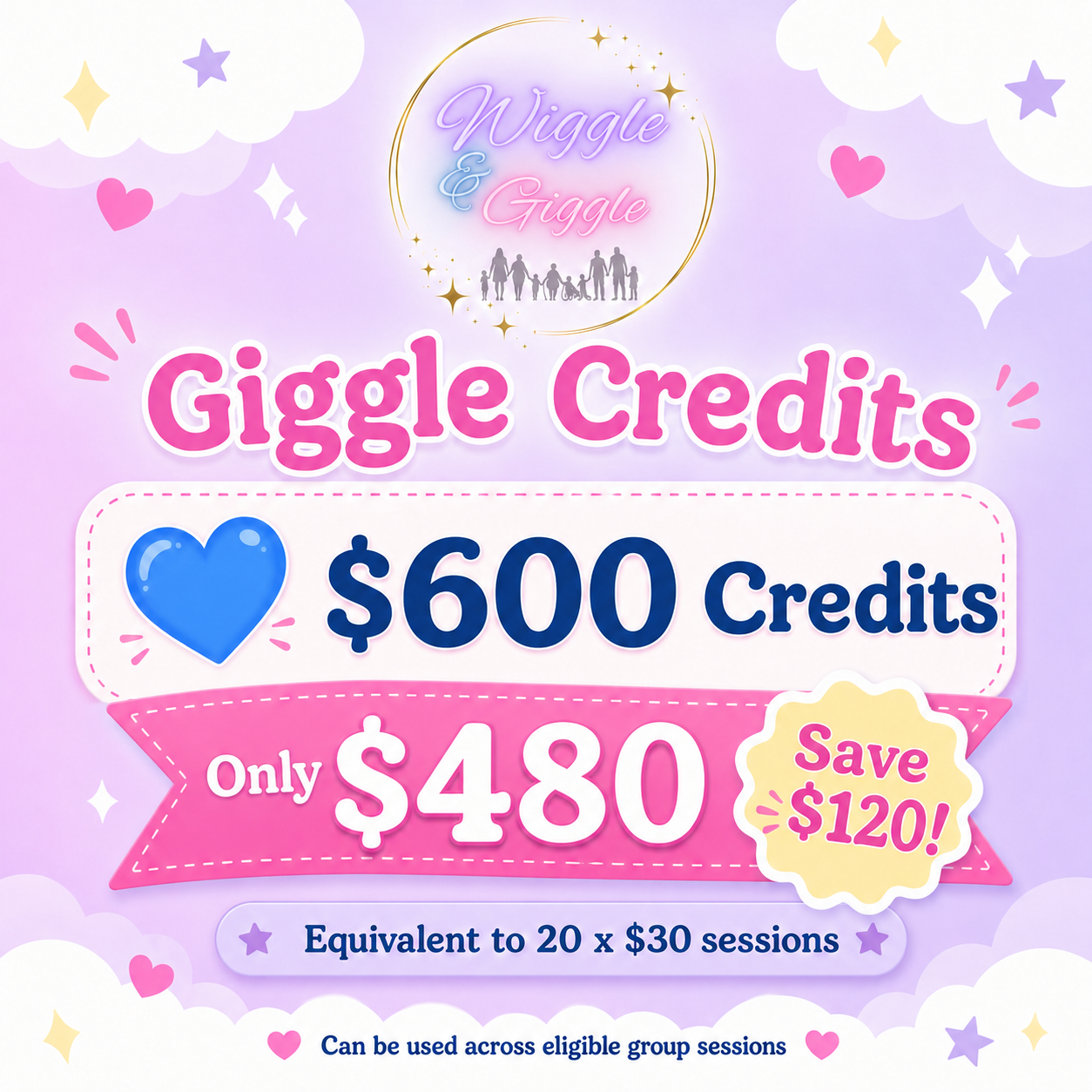 $600 Giggle Credit Pack