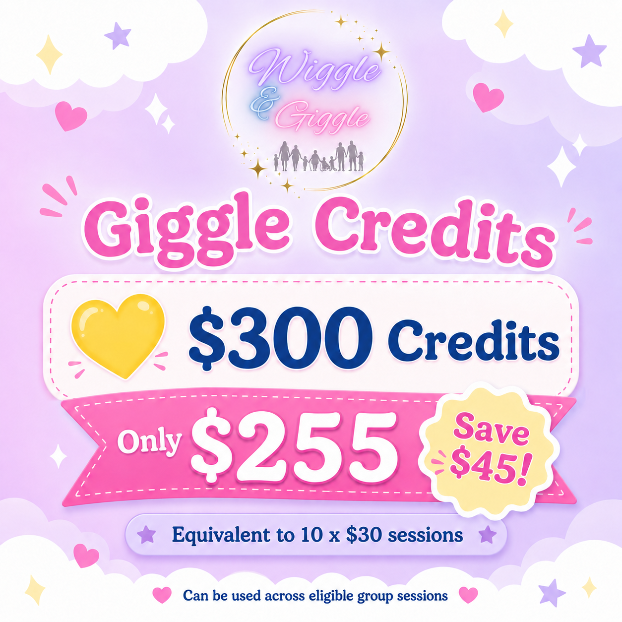 $300 Giggle Credit Pack
