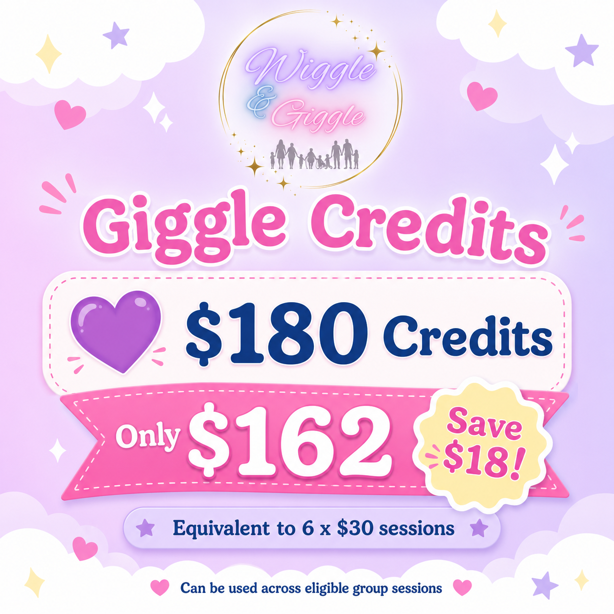 $180 Giggle Credit Pack