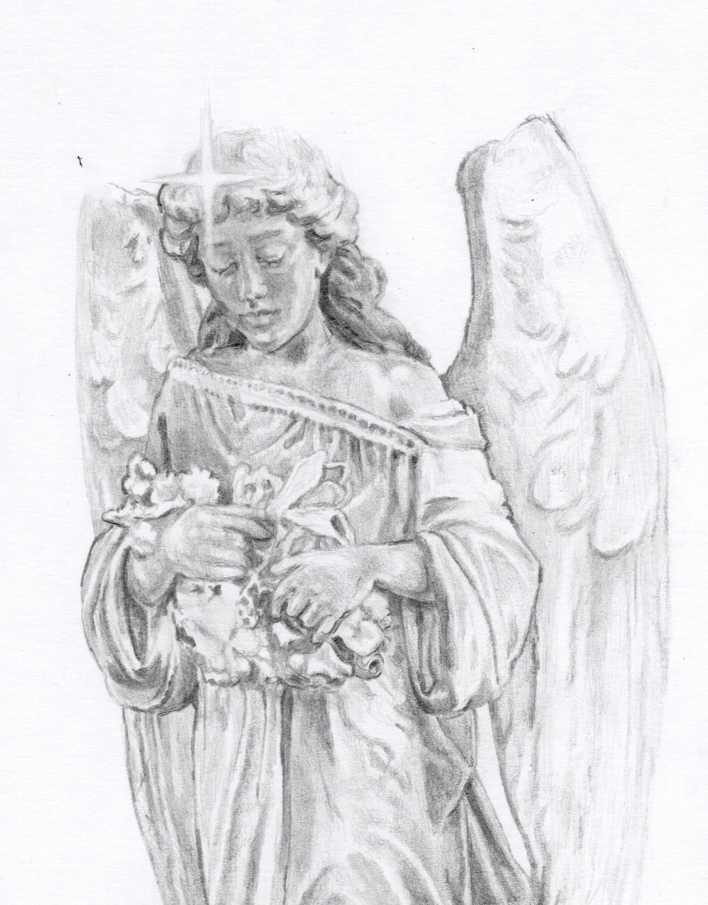 Rookwood Flower Girl Original Drawing