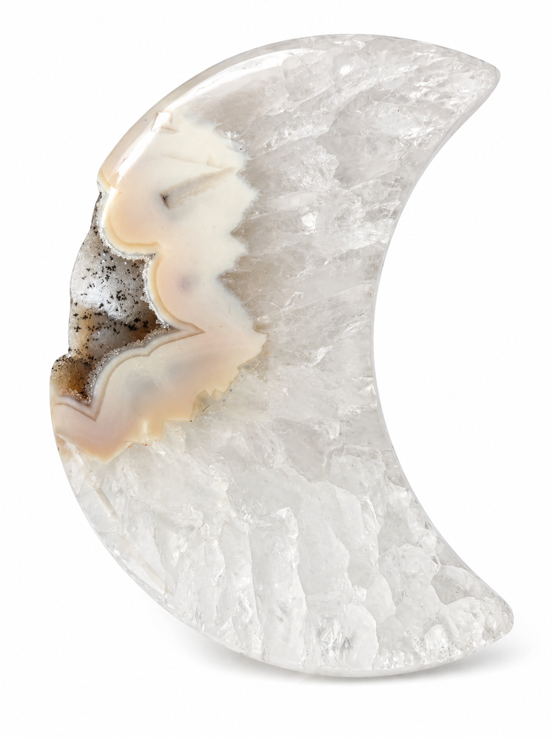 Clear Quartz with Agate