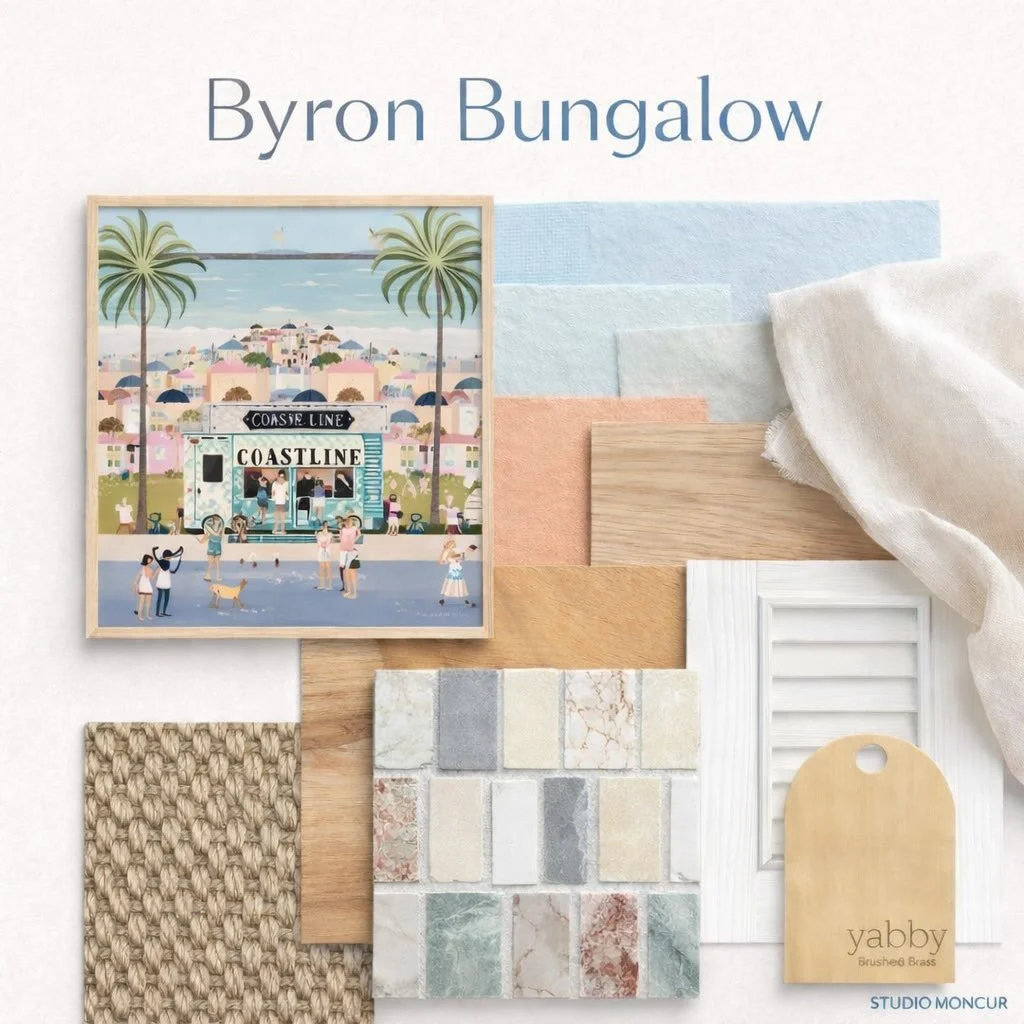 Byron vibes ✌️
The brief: Elevated traditional beach bungalow
Working with the award winning team @skyline.projects 
#byronbay
#byronbungalow
#coastaldesign
#australianstyle
Featuring artwork inspo from @sophie.lawrence.1005 and colour palette input 