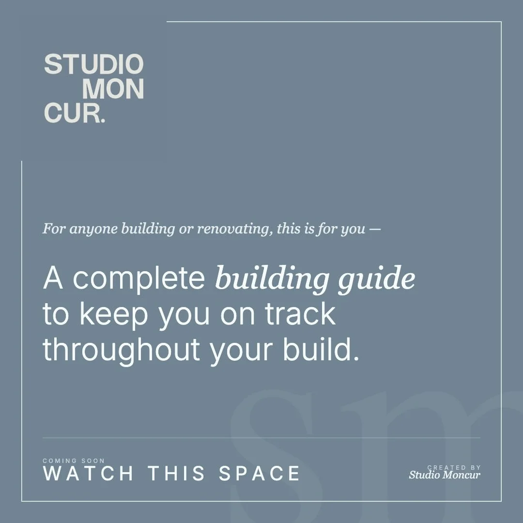 WATCH THIS SPACE!
The S.M Building Selections Guide is for anyone in the process of, or about to begin, a build or renovation. A step by step interior and exterior check-list to keep you and your selections on track. Coming soon 🏠
#selectionsguide
#