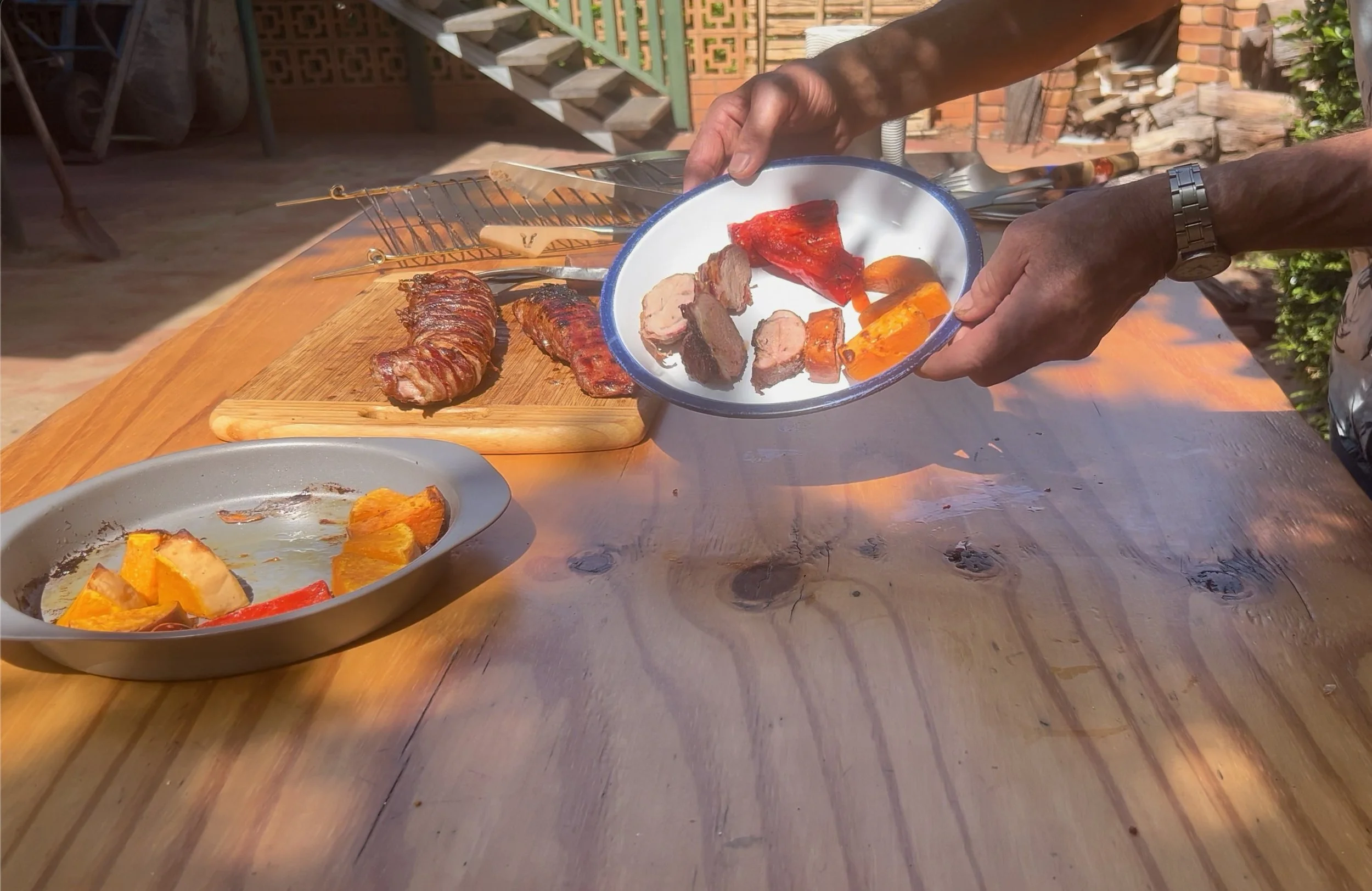 Pork Fillets &amp; baked Veges