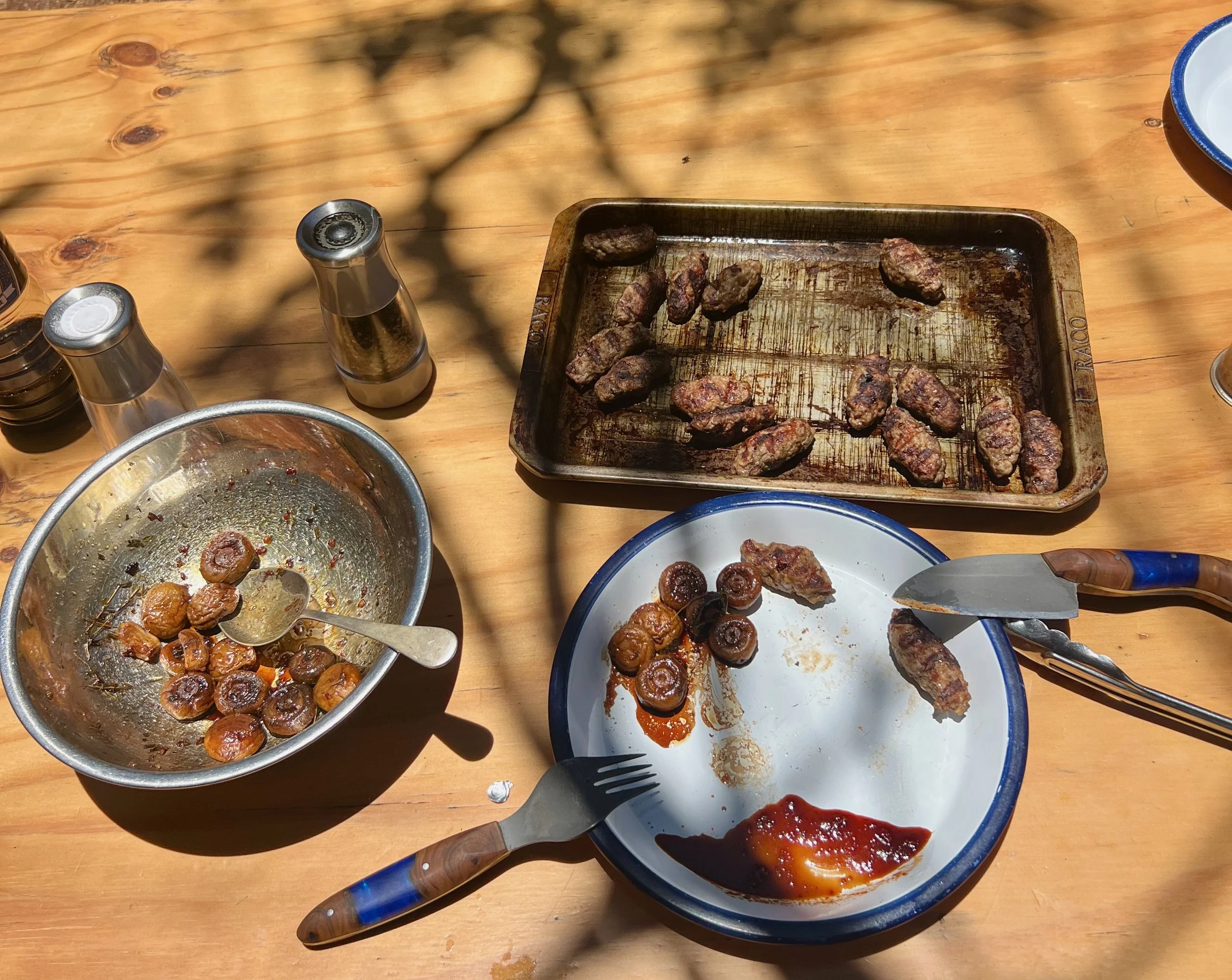 Cevapci &amp; Balsamic Mushrooms