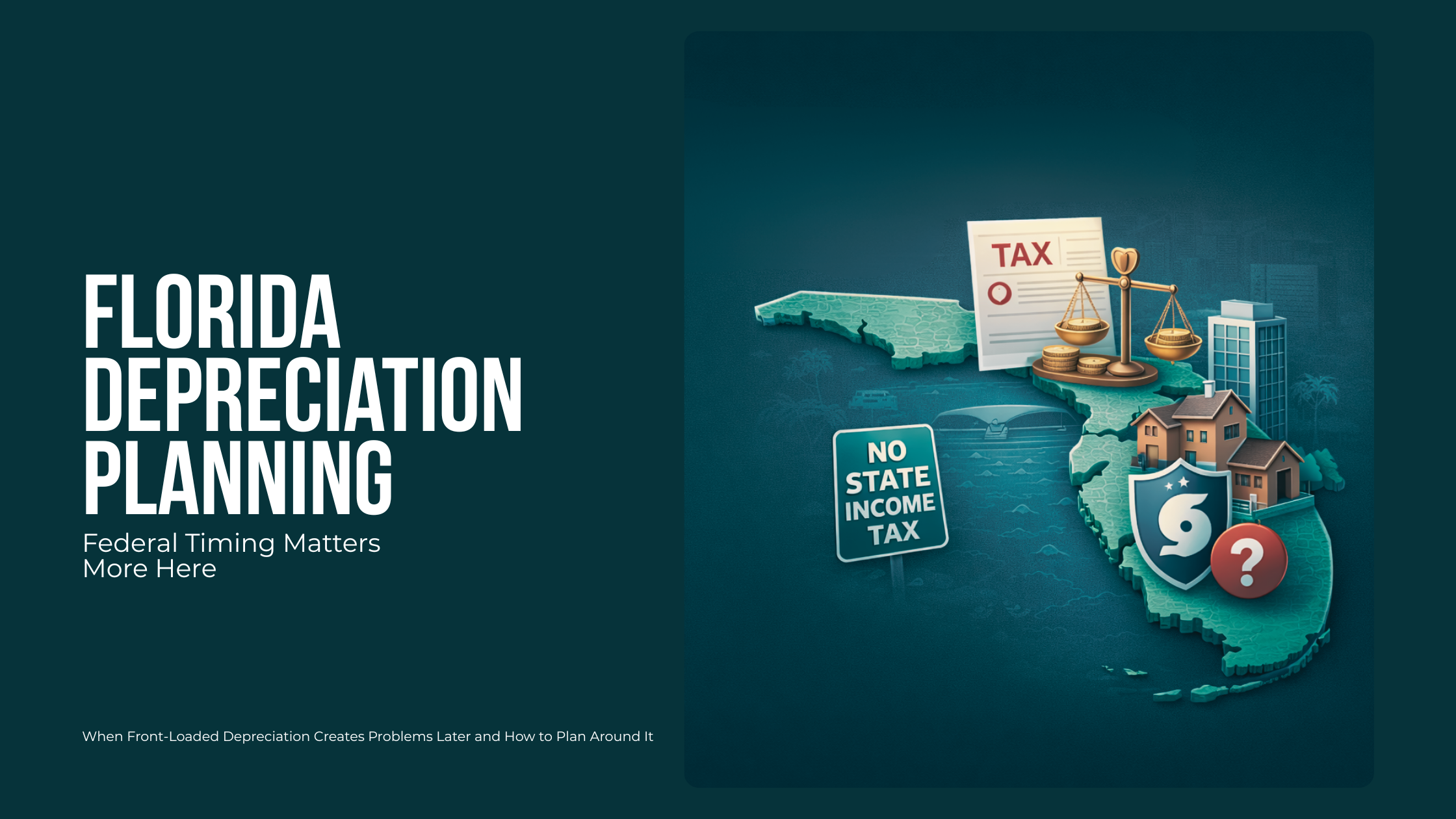 Florida depreciation planning considerations showing federal tax timing impact with no state income tax