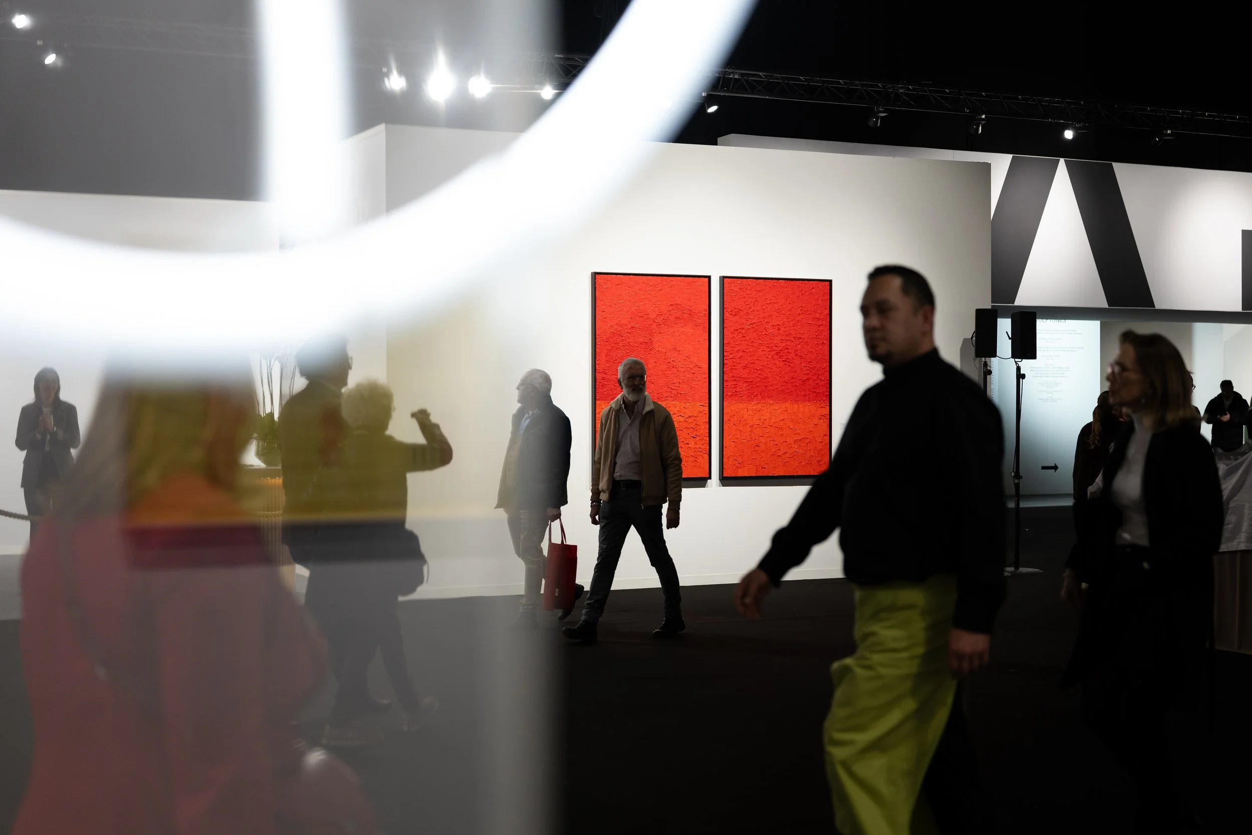 dyptique rouge, huile sur toile, Art geneve, 2025