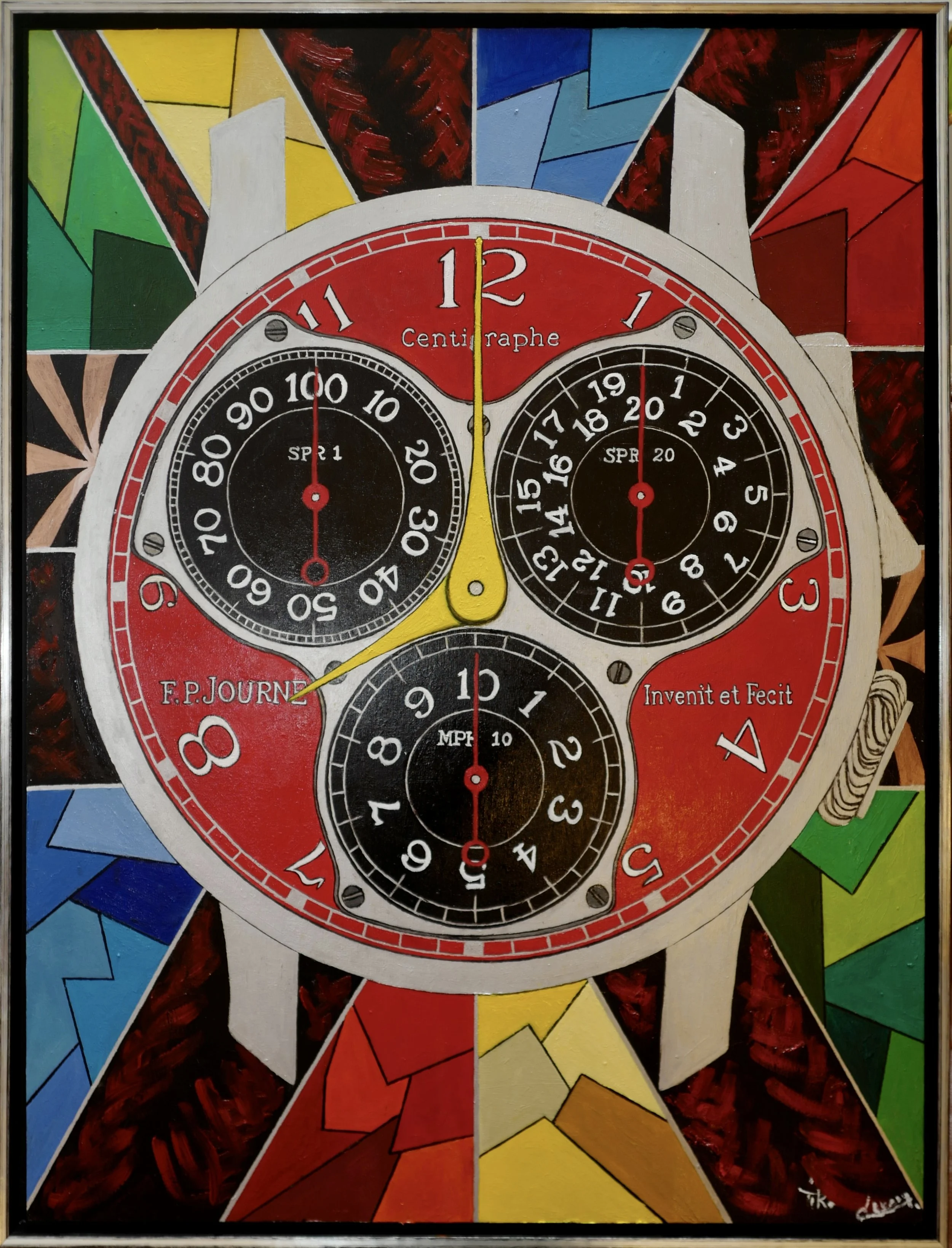CTS ferrari, peinture sur bois, 80*60cm, 2026, disponible sur commande