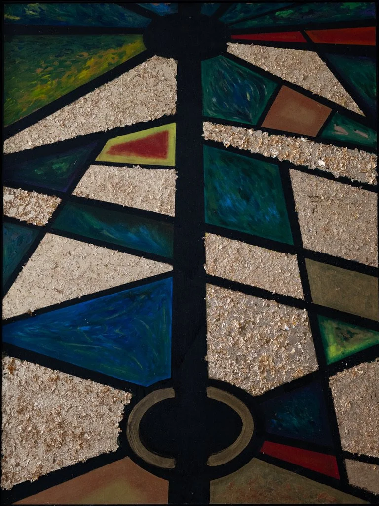 Champs Elysée, disco huile et feuilles dorées sur bois, 60*80 cm, 2024, indisponible