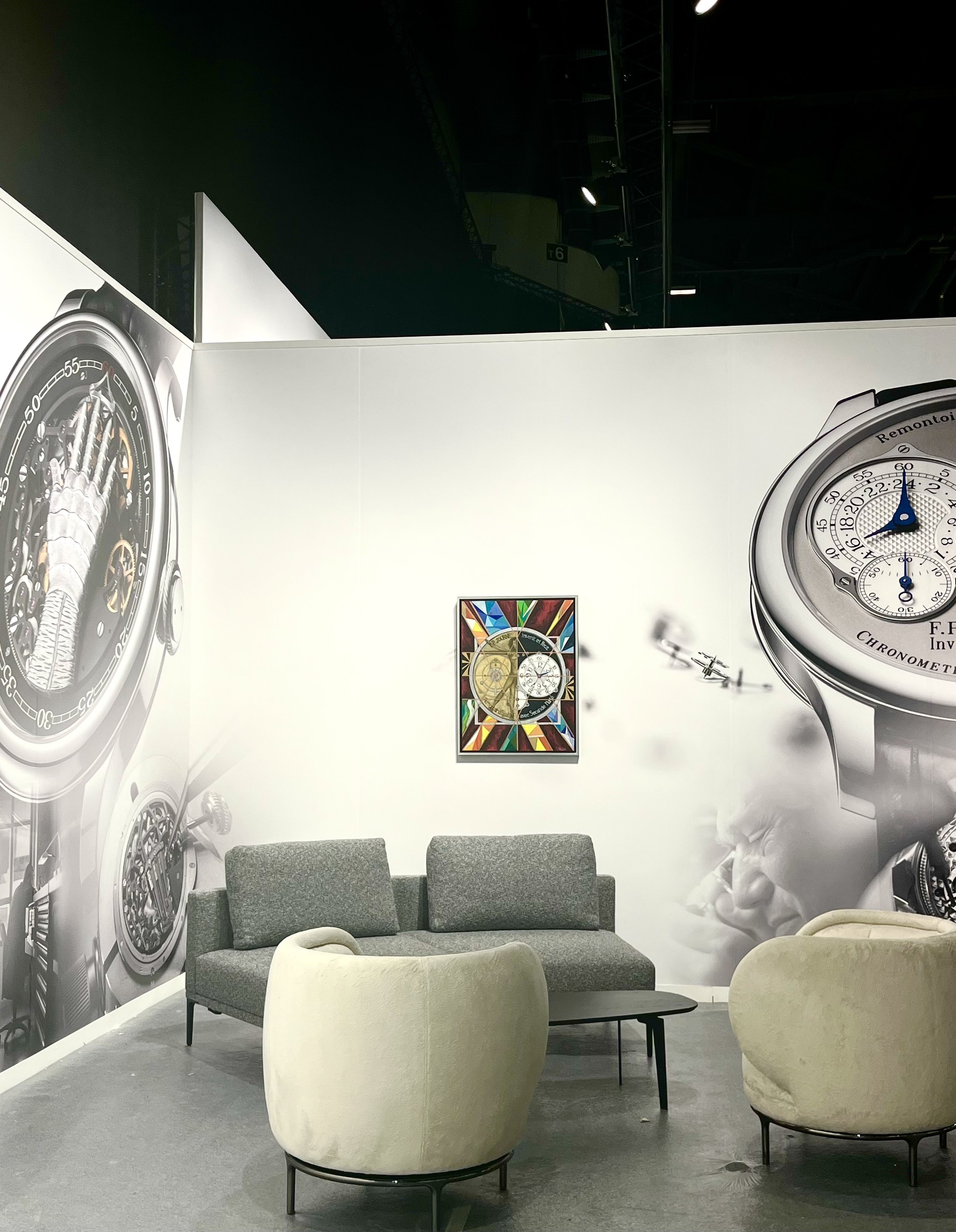 tableau Equilibre, collaboration avec FP Journe, Art Genève 2025