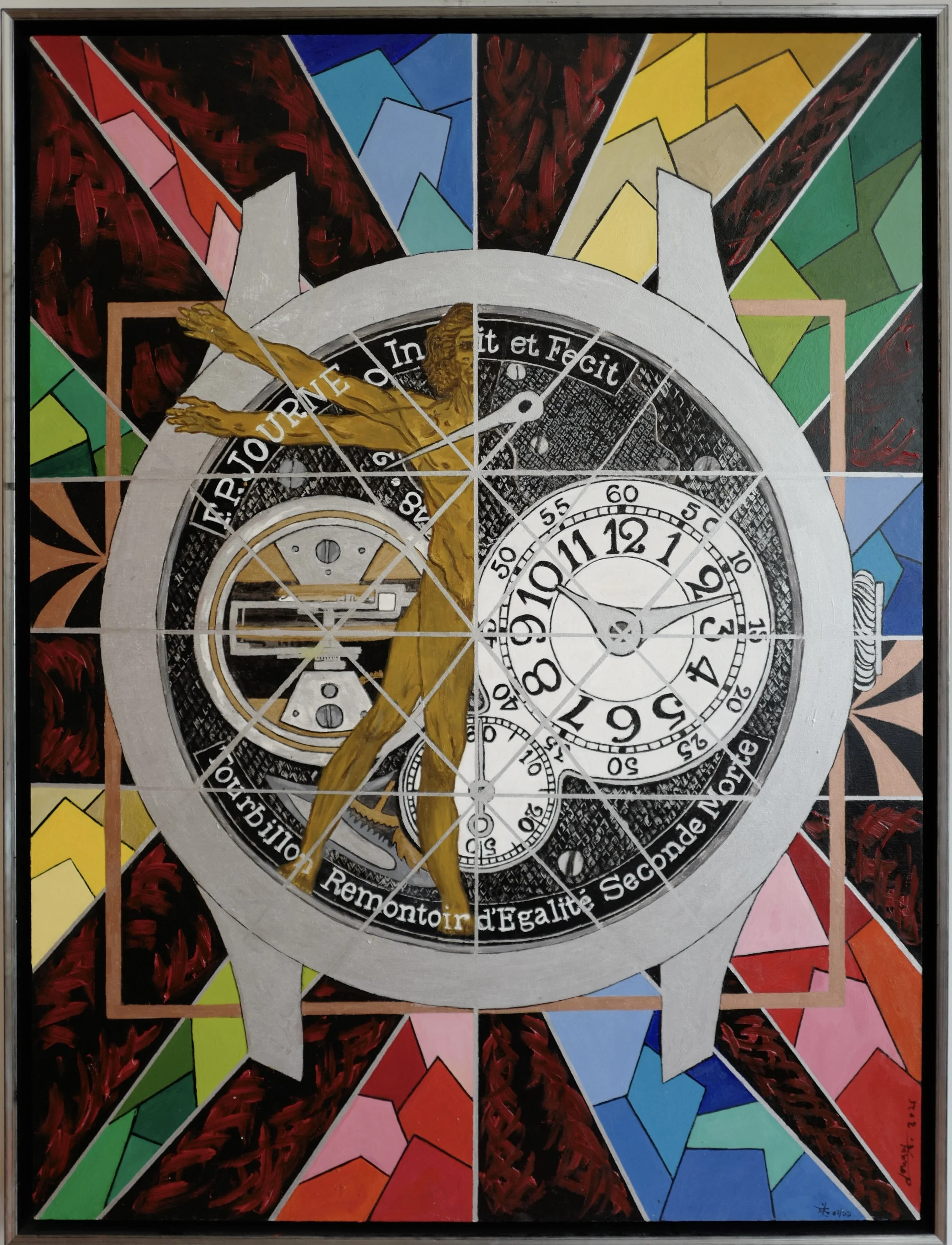 Equilibre, Tourbillon vertical, huile sur bois,60*80cm, Indisponible