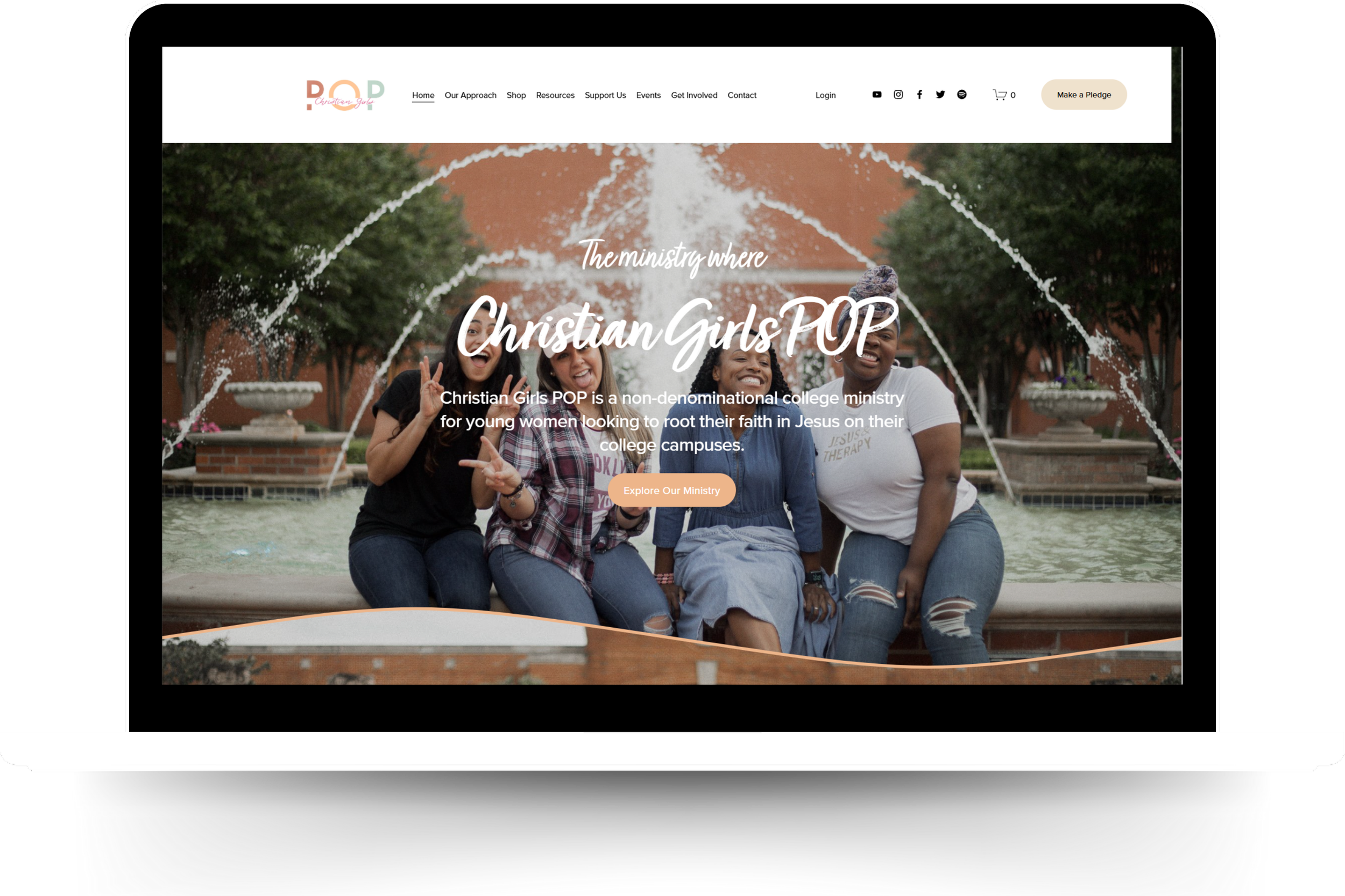 Squarespace website for a women's ministry created by Poppy & Flare