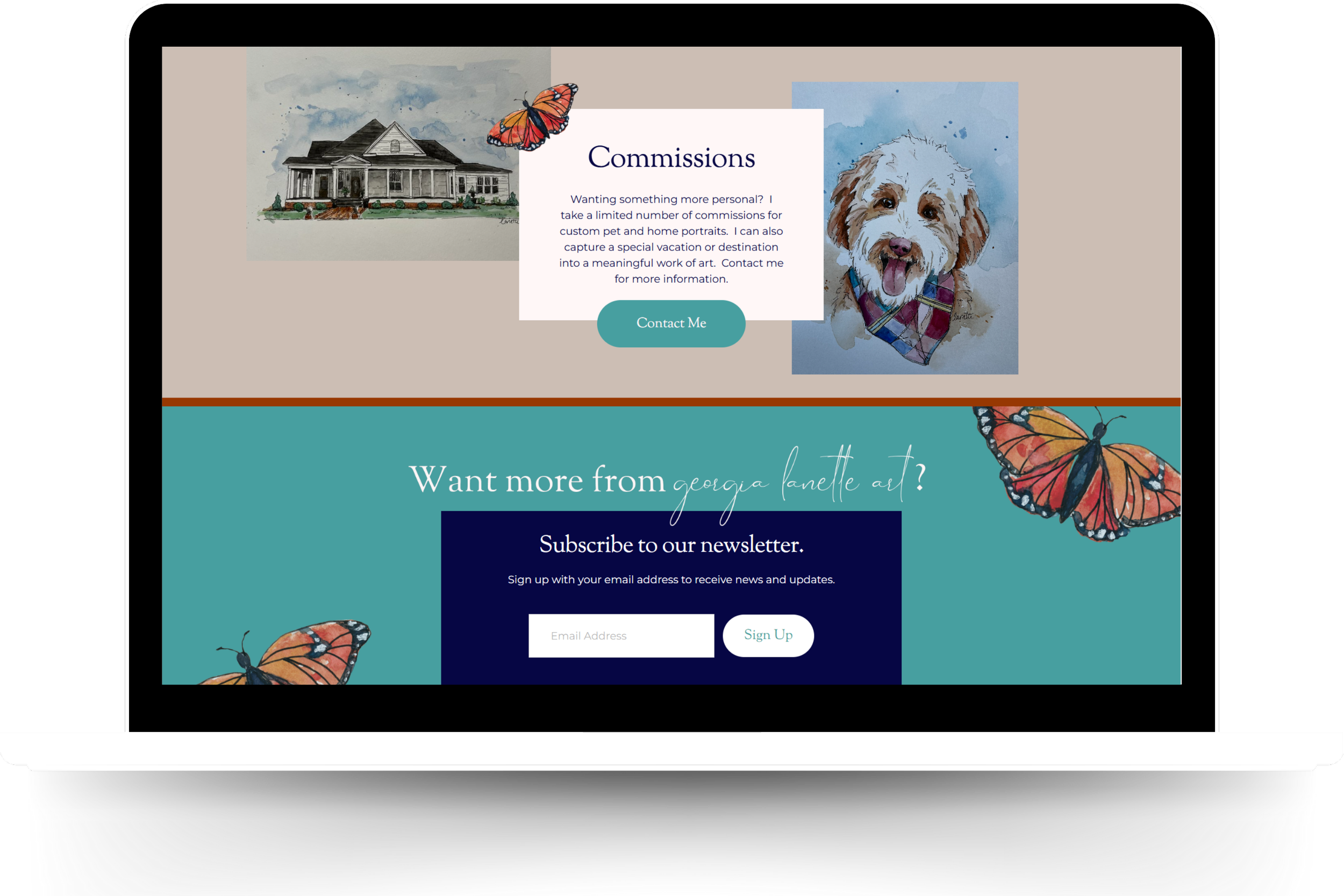 Squarespace website for a Christian Creative designed by Poppy & Flare