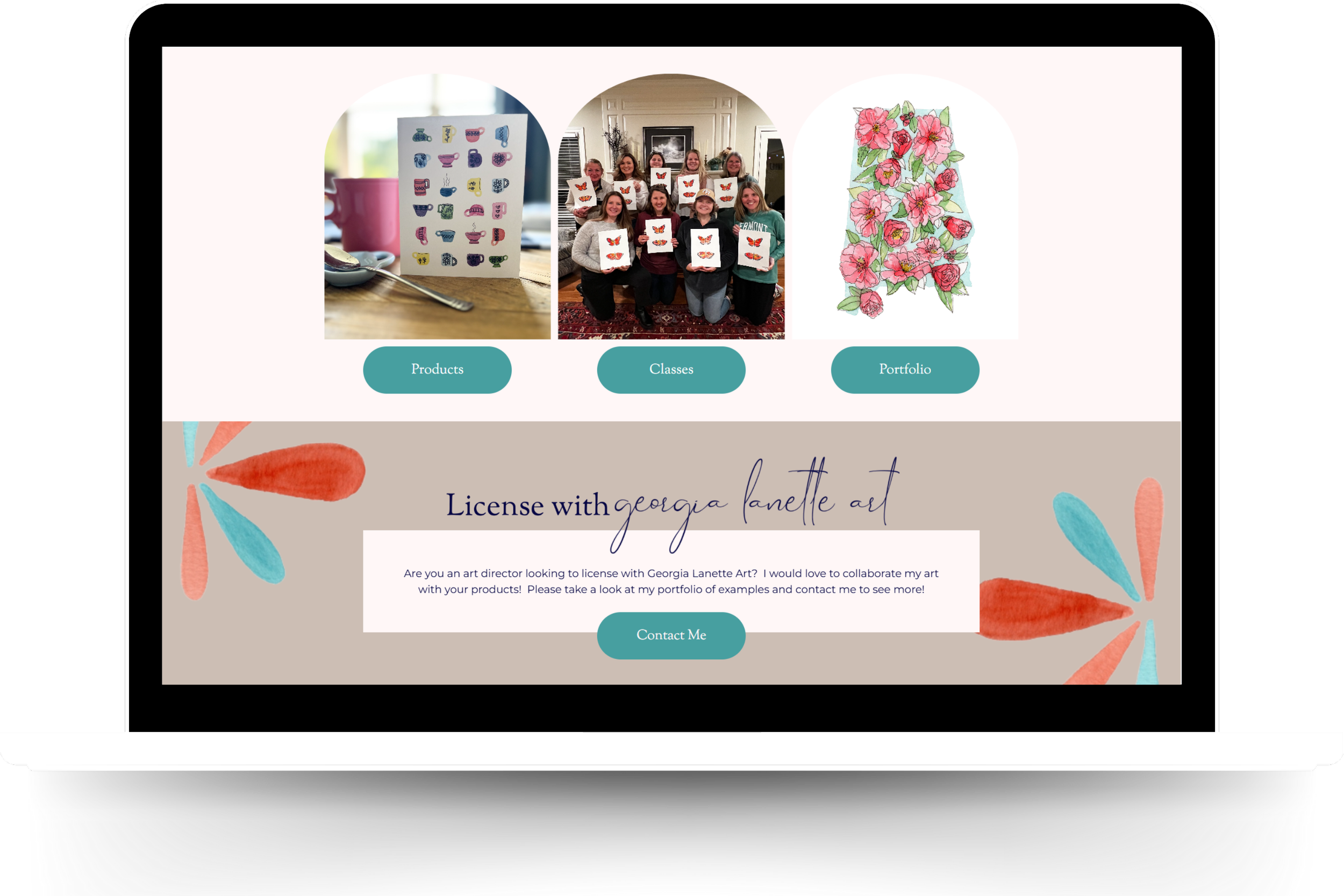 Squarespace website for a Christian Creative designed by Poppy & Flare