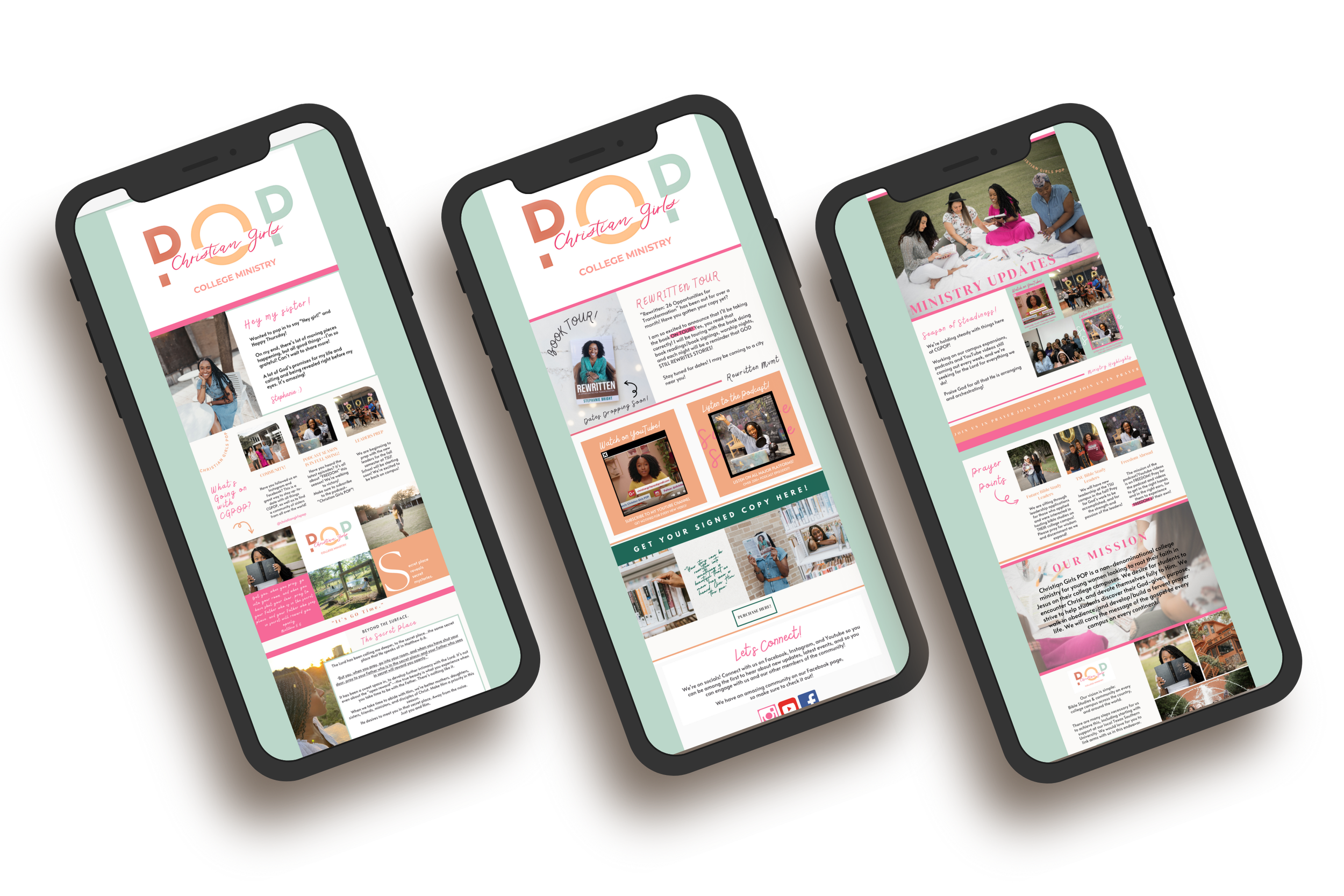 Squarespace website for a women's ministry created by Poppy & Flare