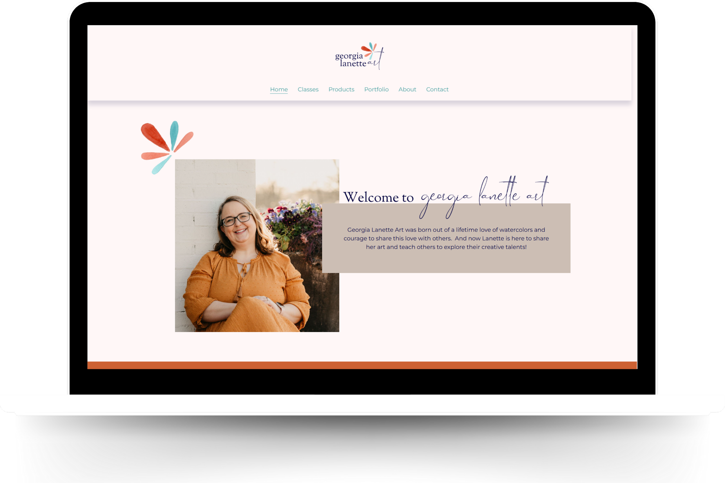 Squarespace website for a Christian Creative designed by Poppy & Flare
