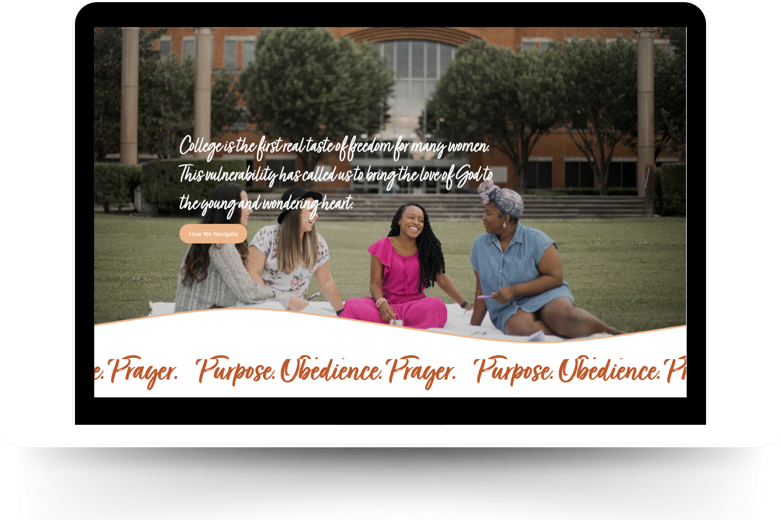 Squarespace website for a women's ministry created by Poppy & Flare