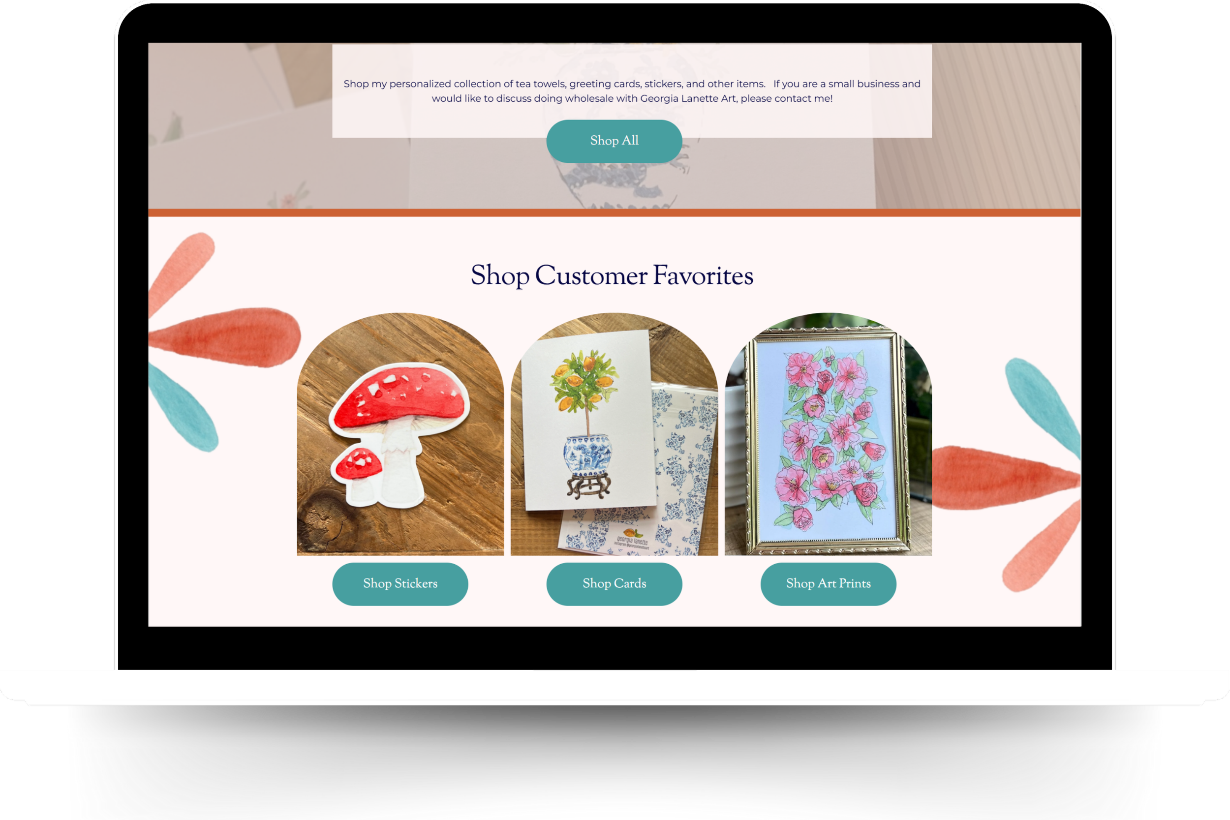 Squarespace website for a Christian Creative designed by Poppy & Flare