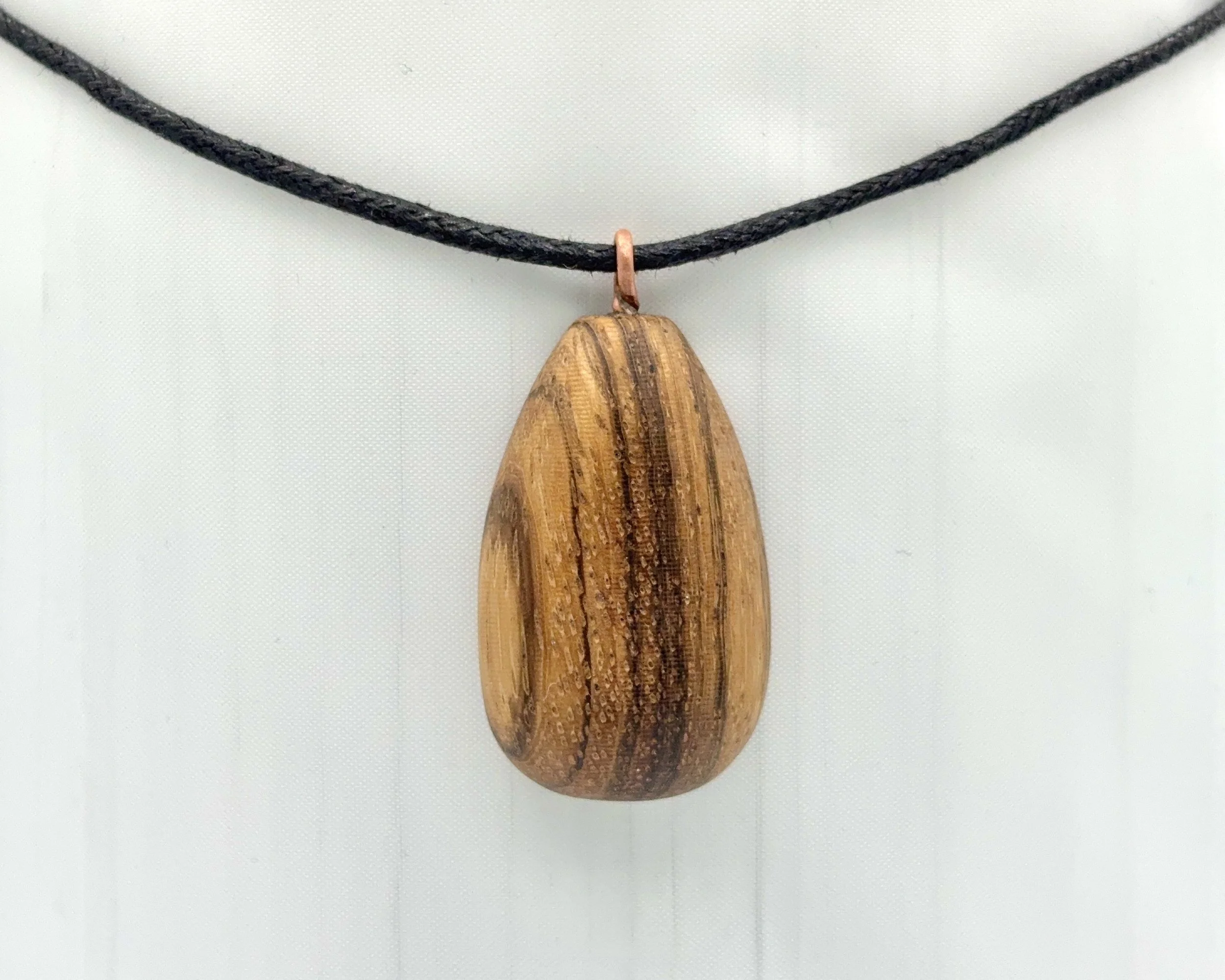 Zebrano "Teardrop" Pendant