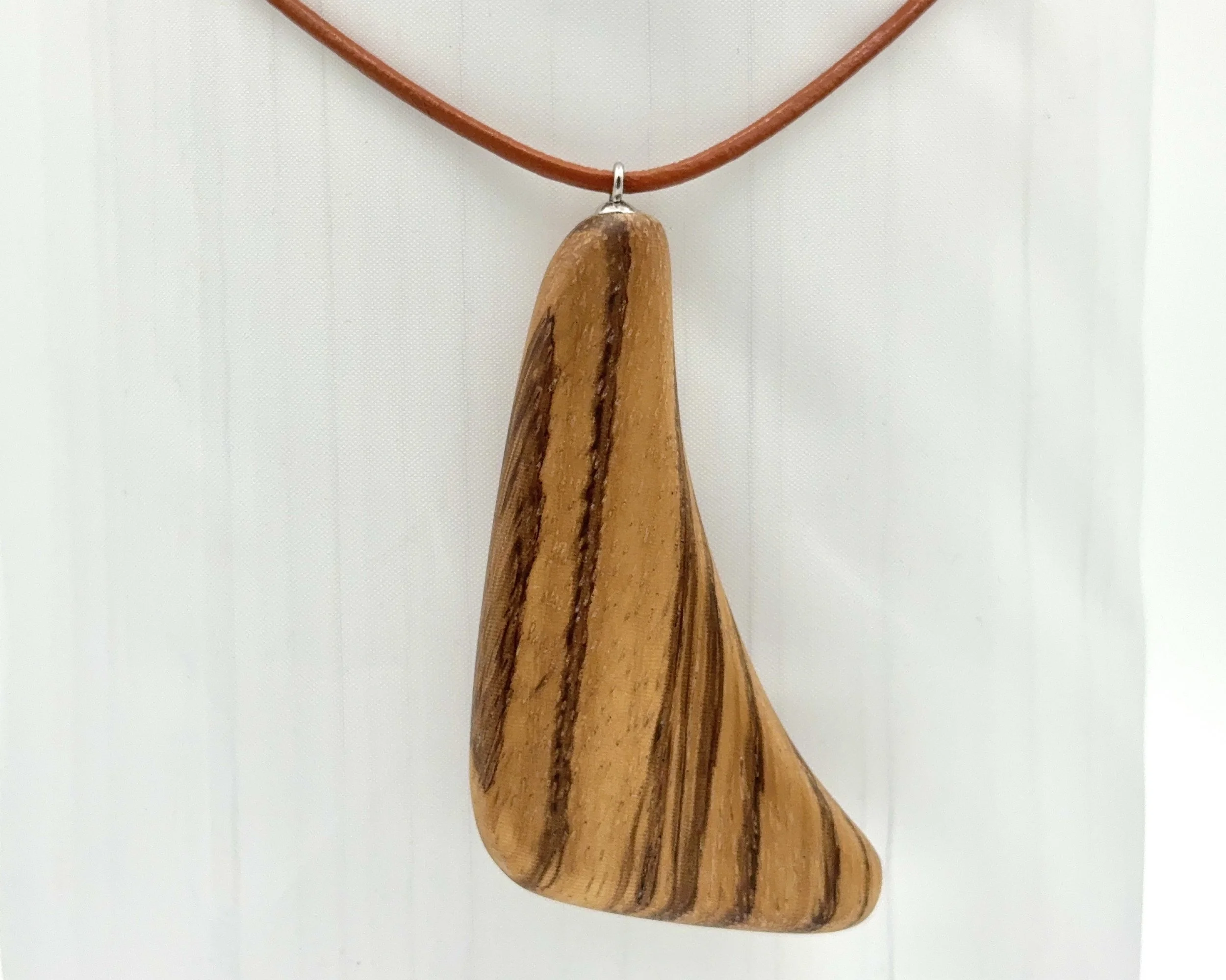 Zebrano Wood Pendant
