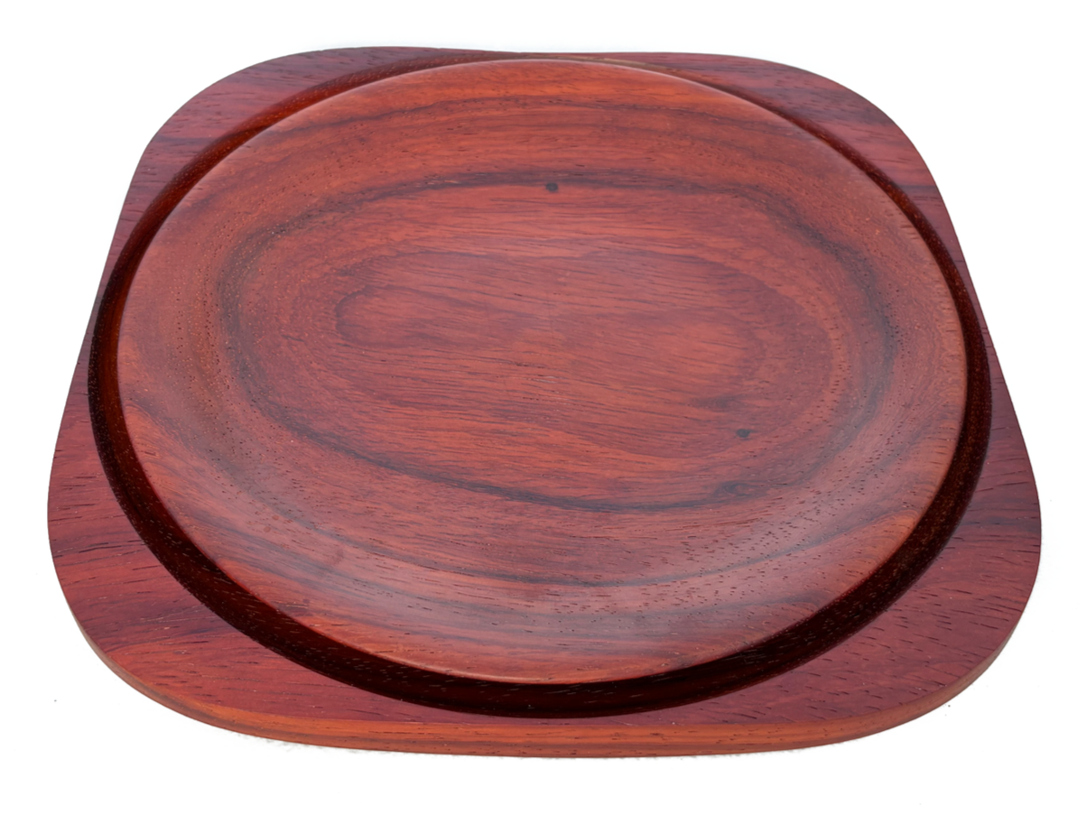 African Padauk Platter & Plate Set