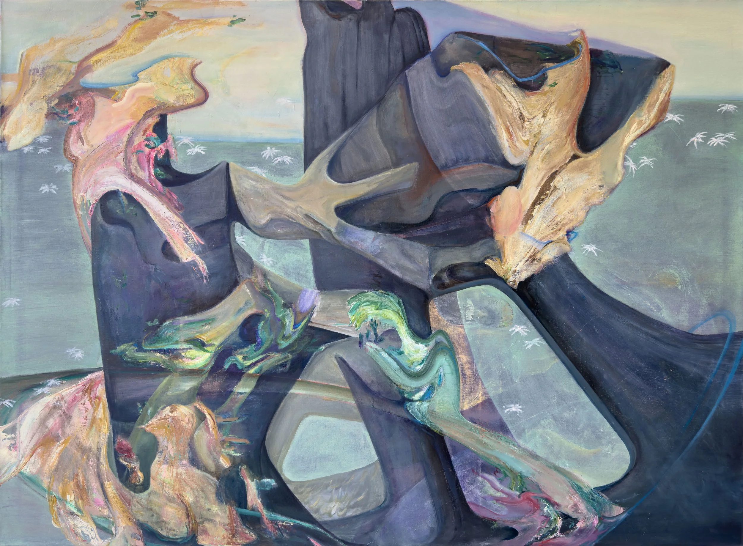 Arrival, oil on canvas, 220x160 cm, 2025