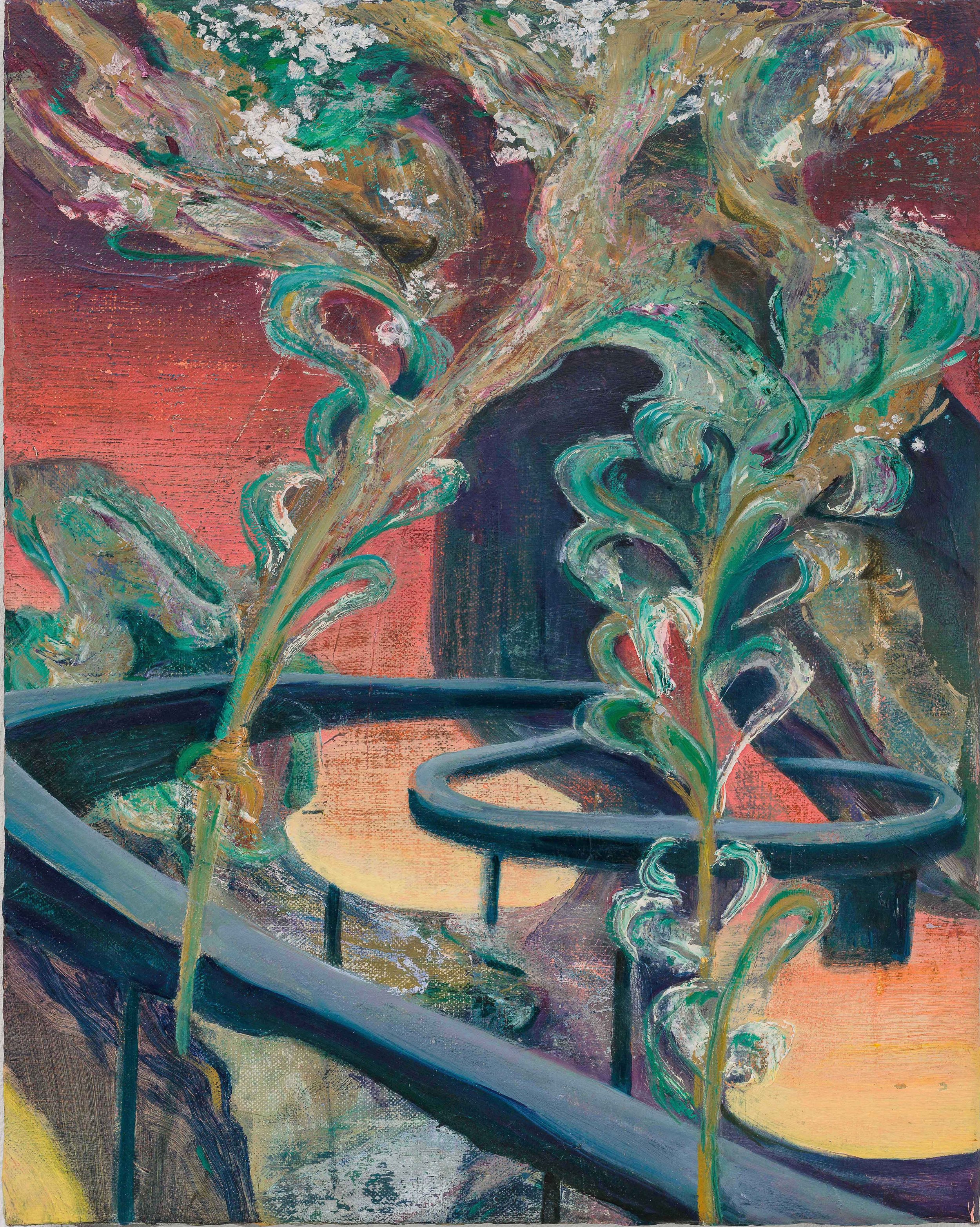 Floor is lava , oil on canvas, 50x40 cm, 2025