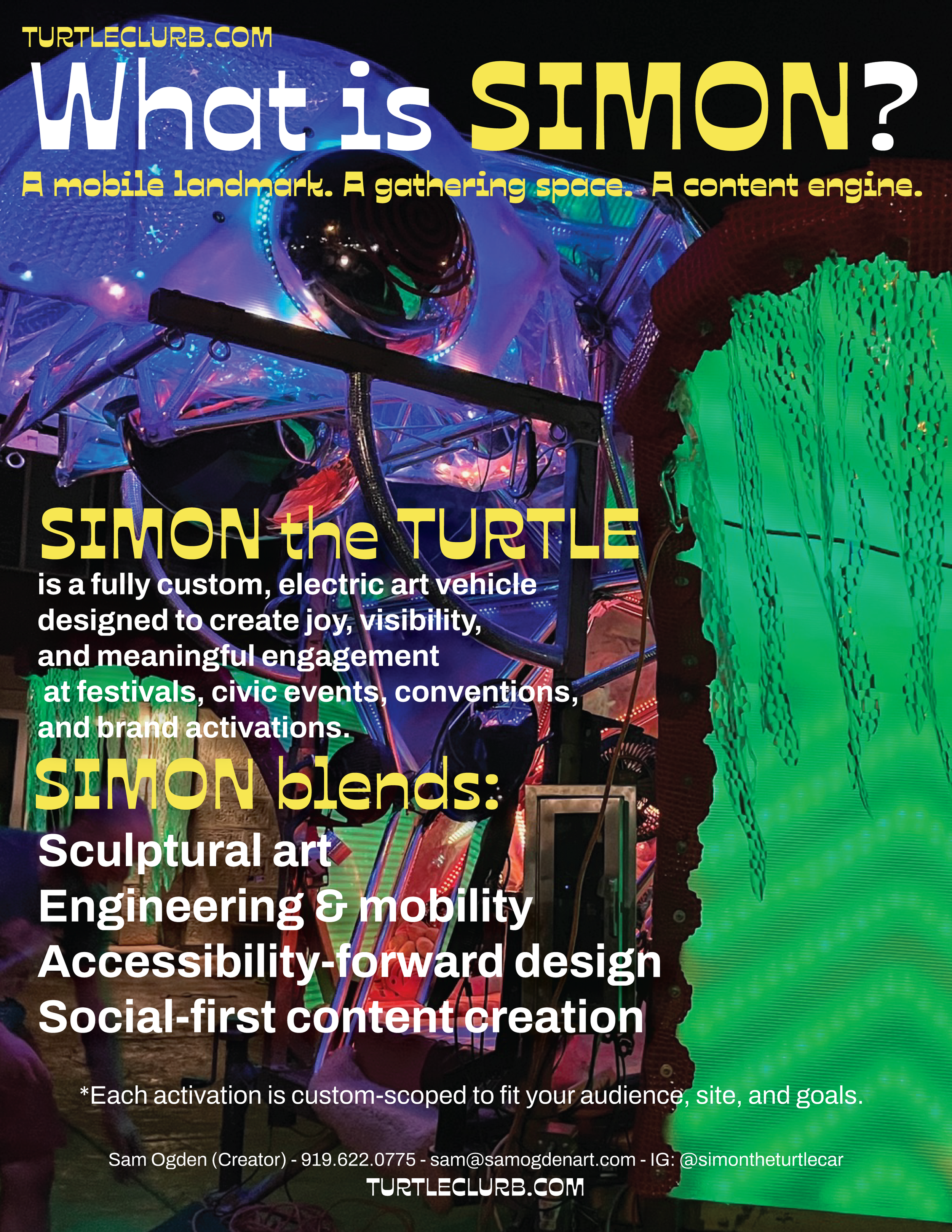 SIMON the TURTLE Touring Experiential Activations