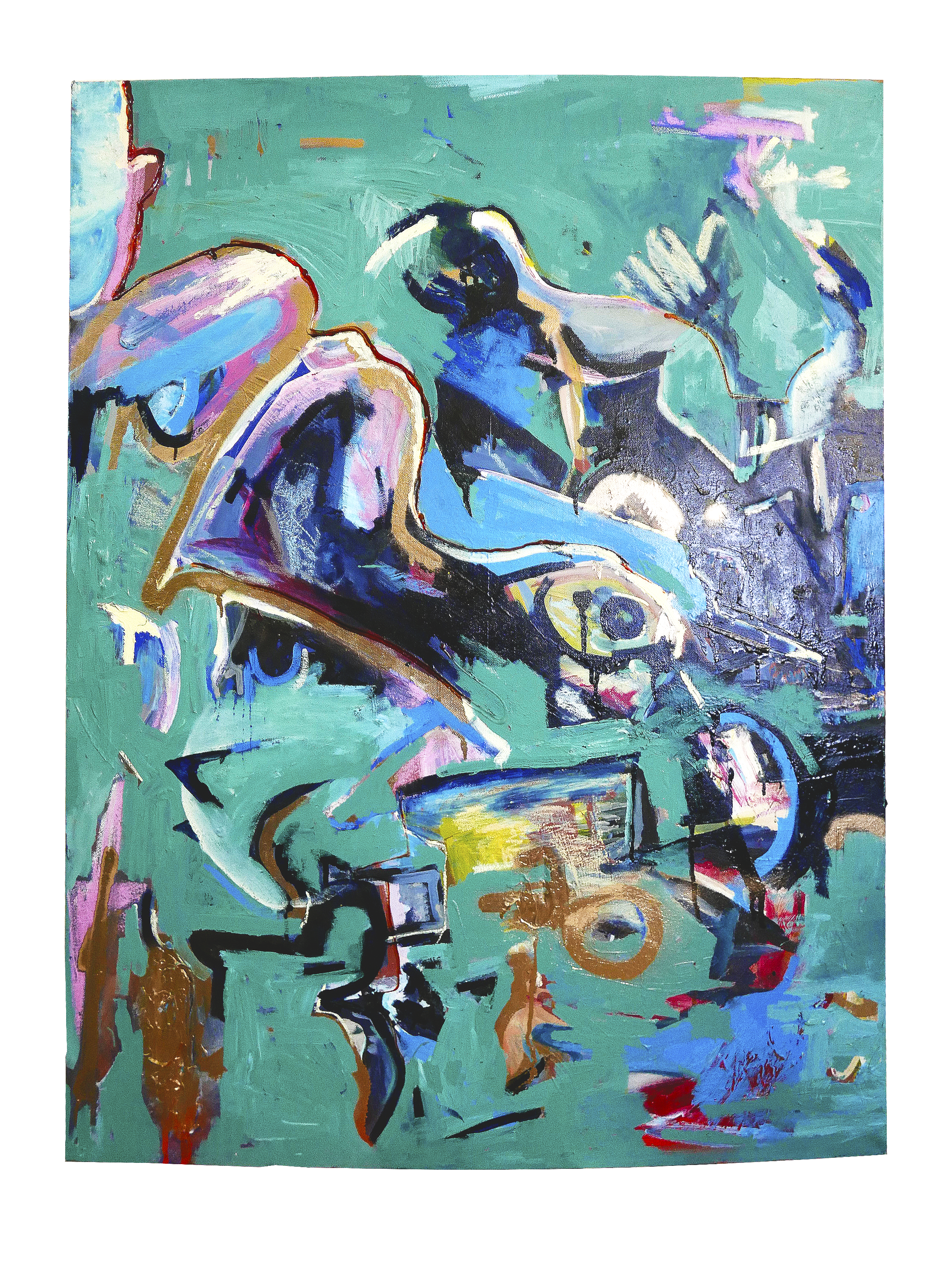 'Astral Projection' 2022 Pastels, Acrylic
This series of works contains a mixture of paintings on cavasses and on fabric sheets.