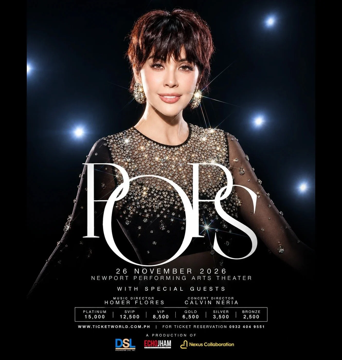 POPS concert poster — Pops Fernandez live at Newport Performing Arts Theater, 26 November 2026