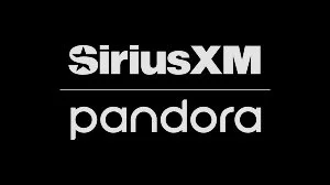 SiriusXM and Pandora logos on a black background.