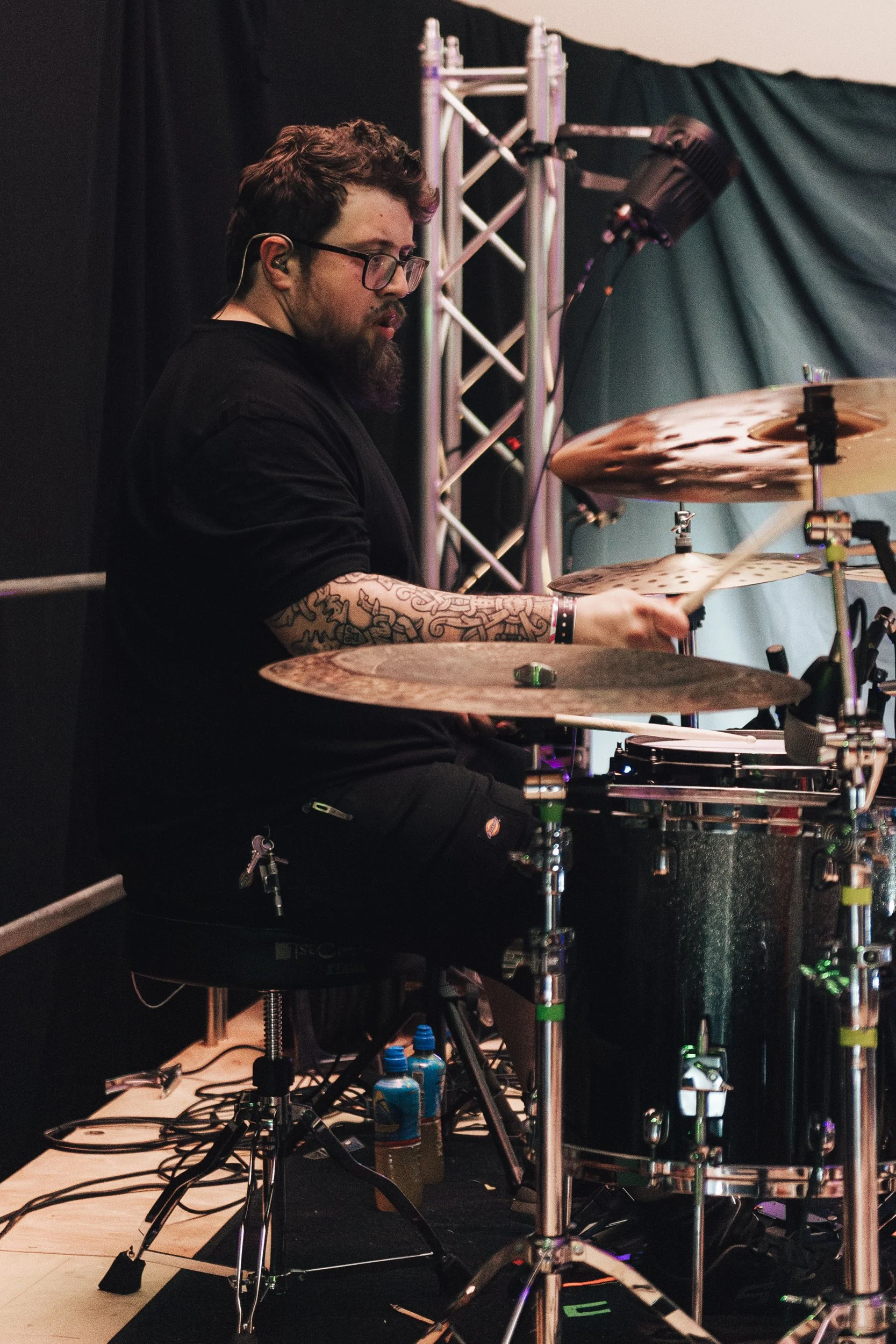 stuart bradley, gun ghaol drummer, dun ruin festival skye