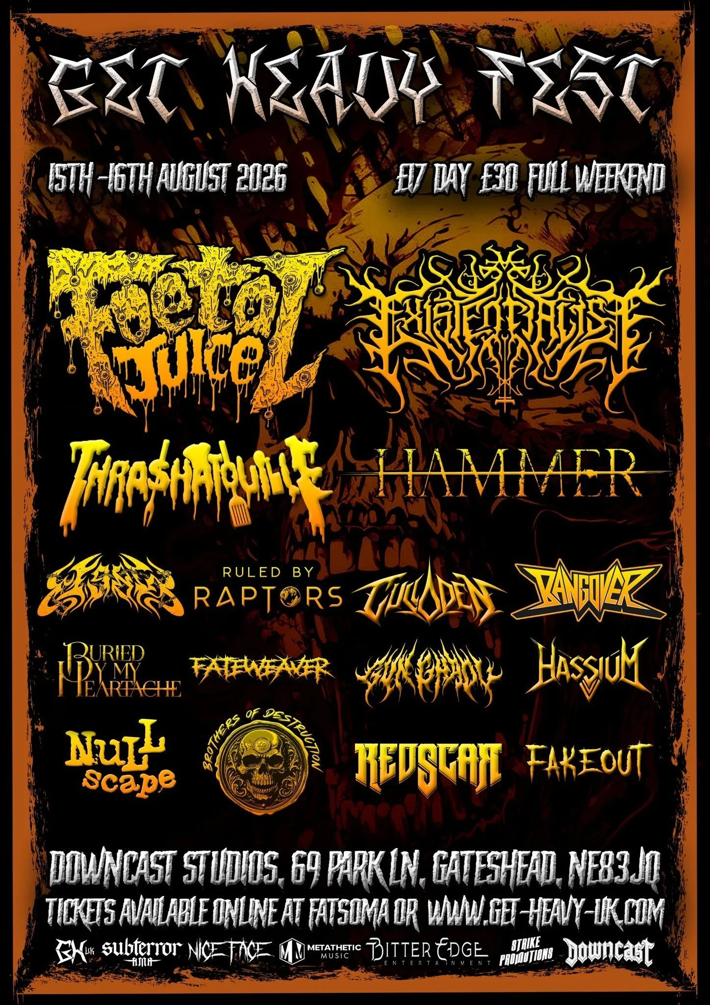 get heavy fest 2026, gun ghaol, metal festival poster