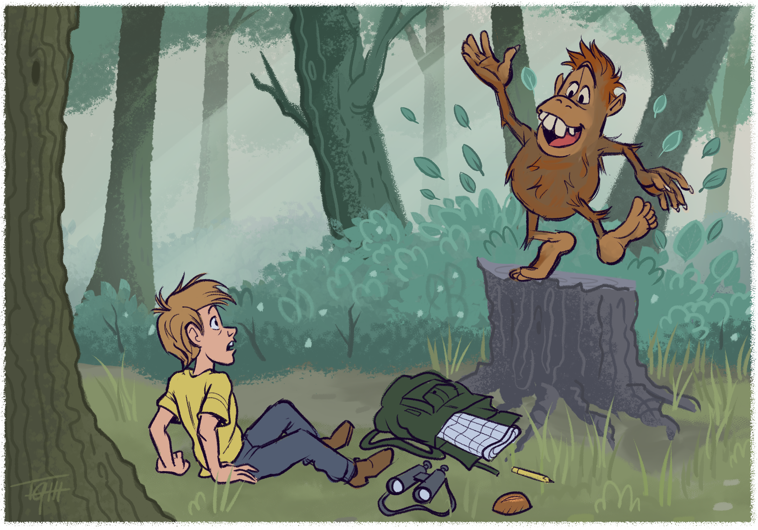 Chapter illustration for German travel book 
