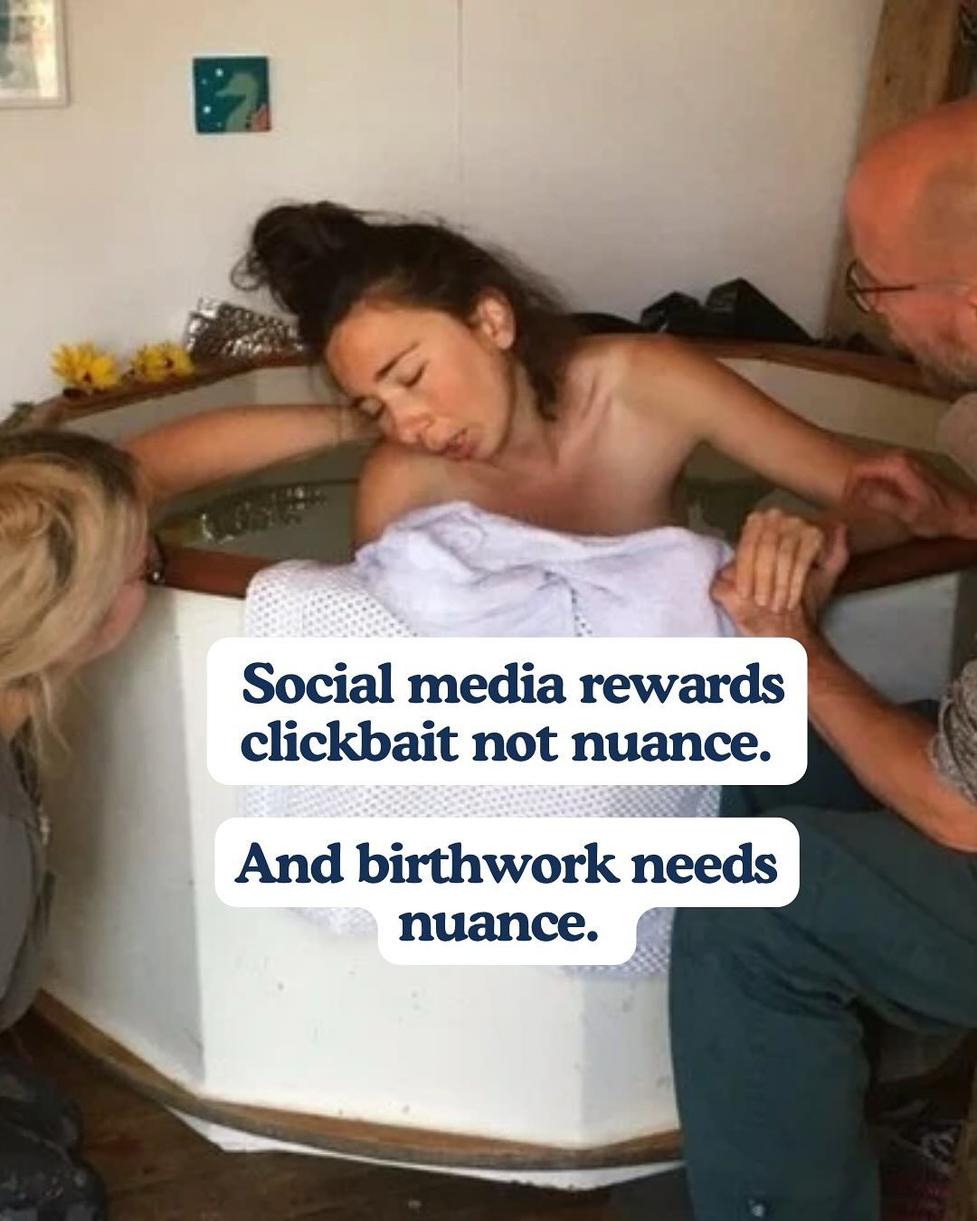 Something has been feeling off for me with social media. 

- The endless ads trying to sell me a quick fix to my problems.
- the content creation wheel
- the algorithm to reach people

And this includes selling some glamourised view of birth that doe