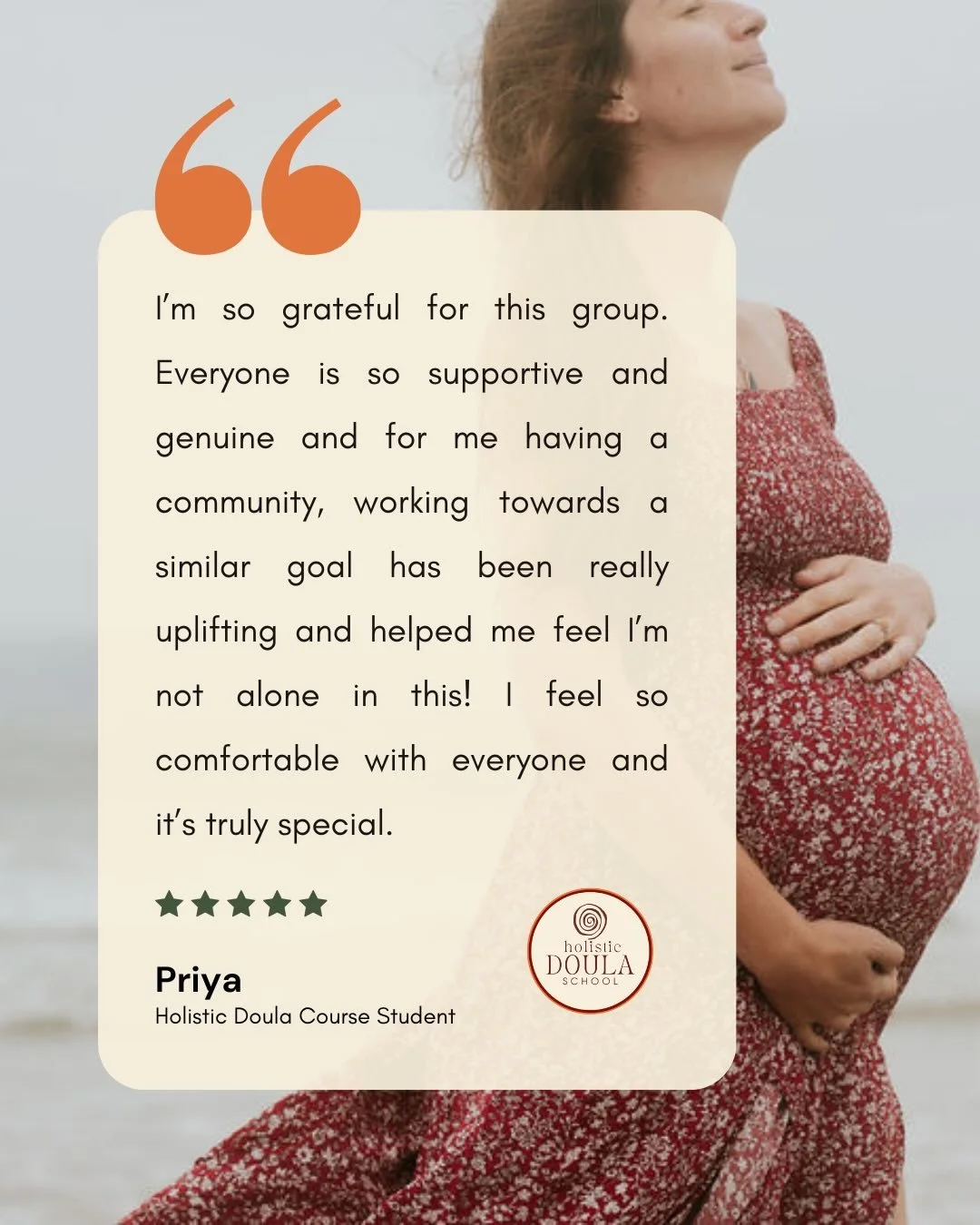 Creating a community was an important part of building this doula training. The WhatsApp group becomes a space to share and find support not only about the course but from the wisdom of each other. Because actually you&rsquo;ve got it inside - the he