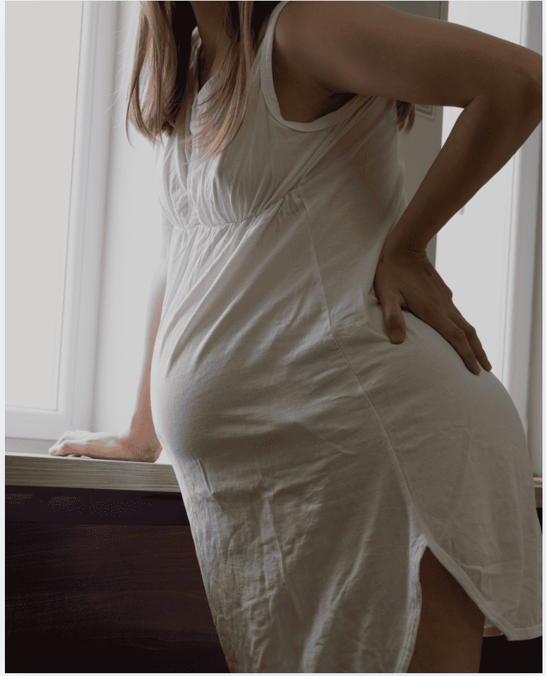 Pregnant woman with back pain