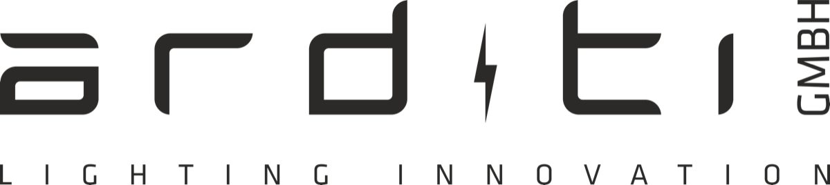 Logo der Marke Arditi mit den Worten 'Lighting Innovation' darunter.