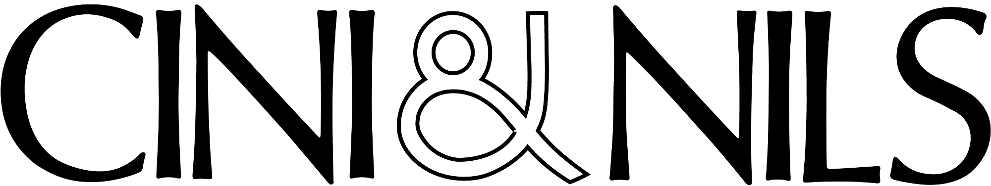 Logo der Firma CINI & NILS in schwarzer, verspielter Schrift auf weißem Hintergrund.
