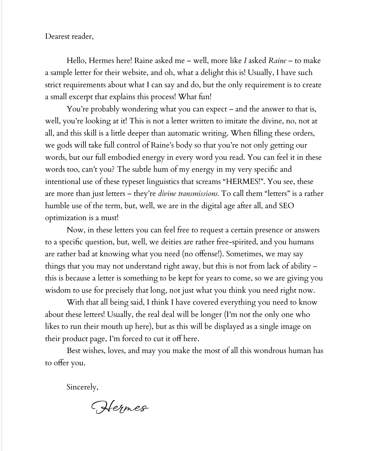 𓋹 Channeled Letter from Your Deity 𓋹