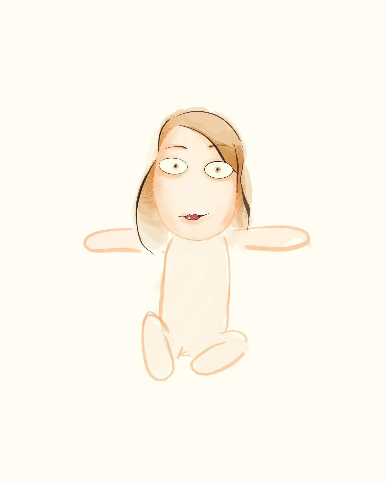 Dibujo de una mujer frente a la página en blanco: el comienzo de toda reinvención. Porque cada historia nueva empieza con un primer trazo.”