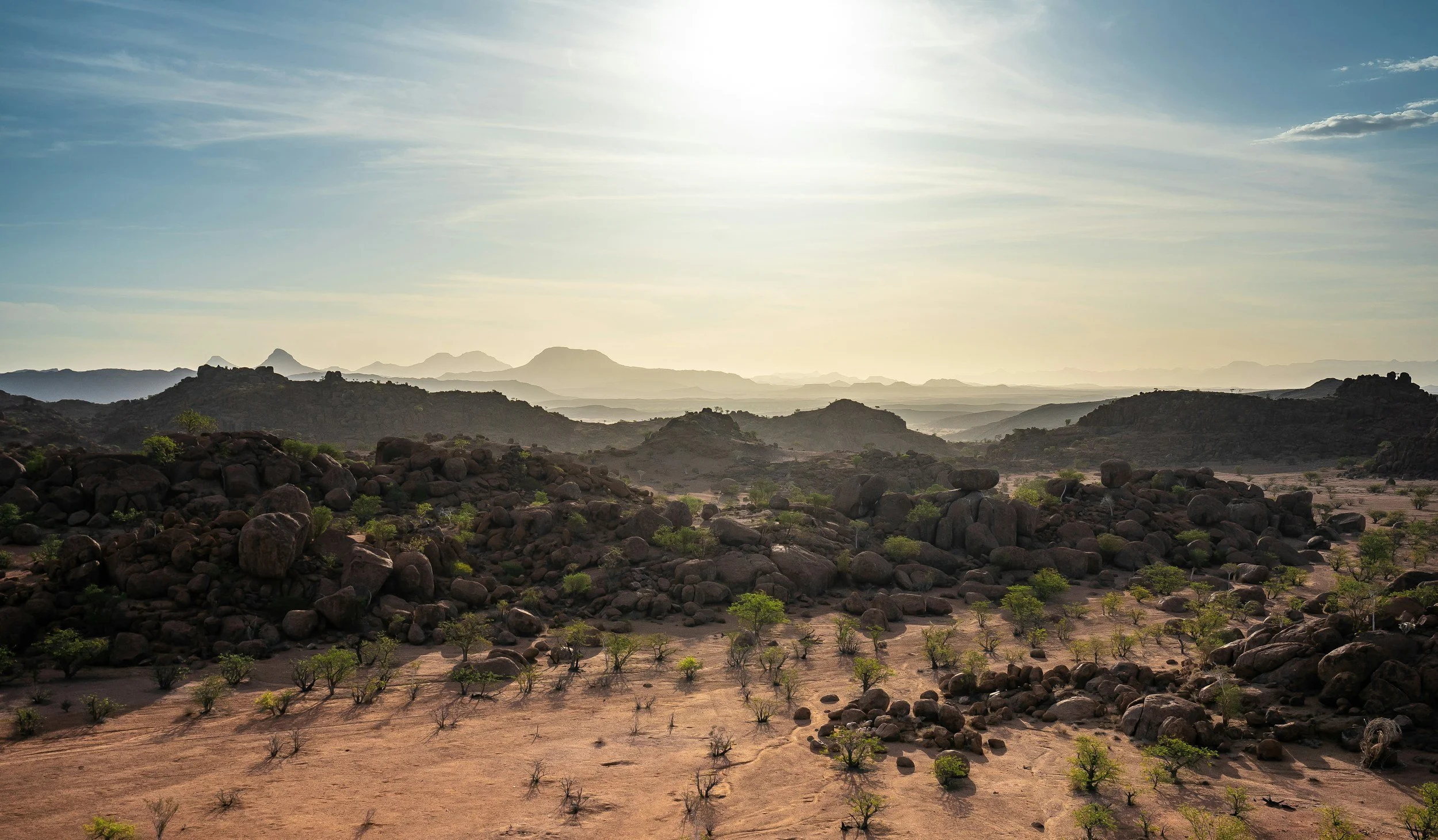 Blick in die Ferne im privaten Schutzgebiet Laikipia des zentralen Hochlands Kenias