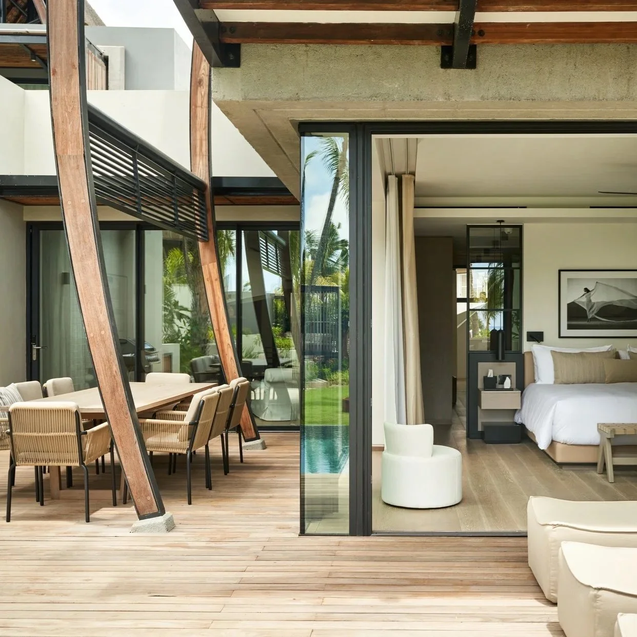 Luxuriöse moderne Villa in einem Luxus-Ressort auf Mauritius mit eigener Terrasse