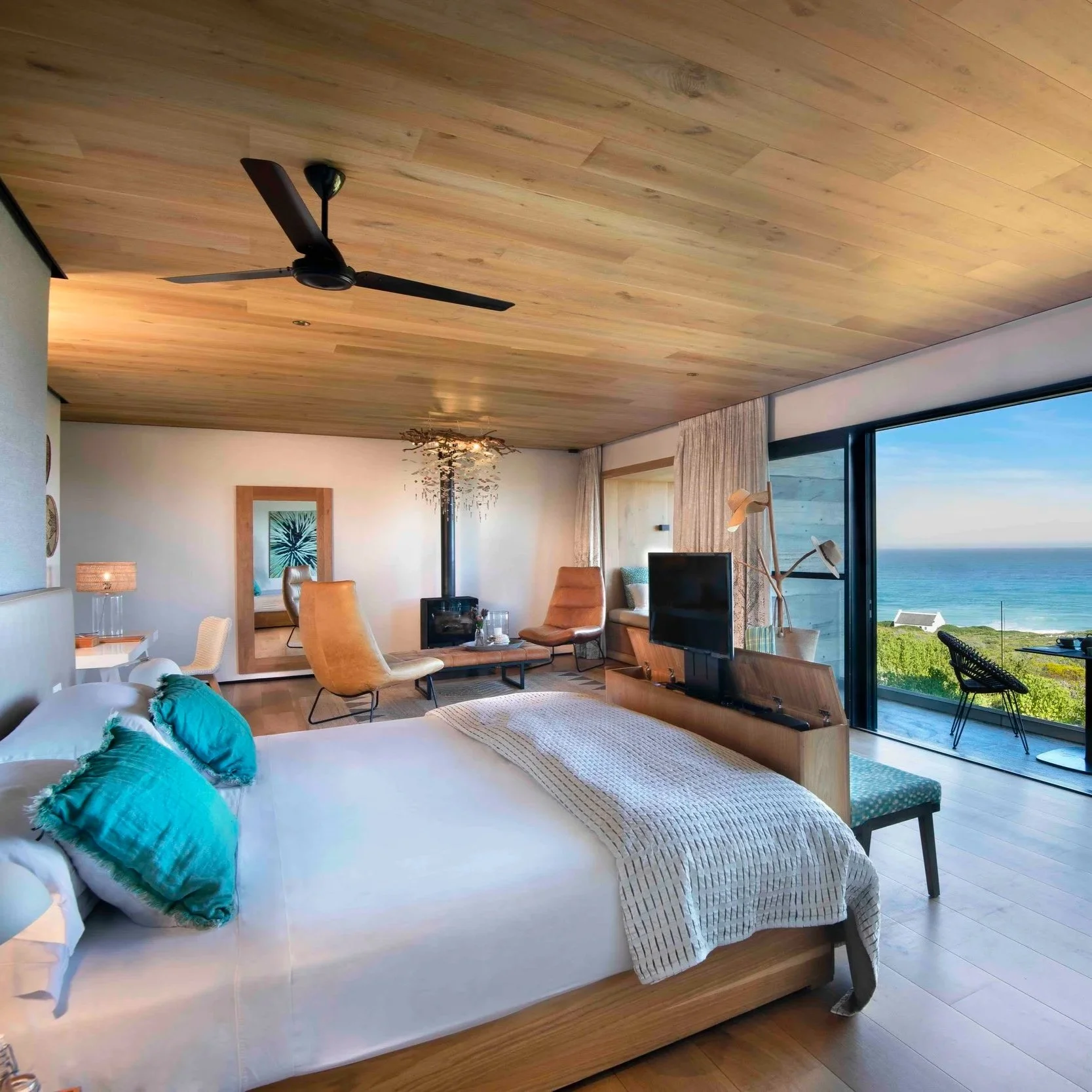 Bild eines luxuriösen Hotelzimmers in einem Boutique Hotel im De Hoop Nature Reserve in Südafrika