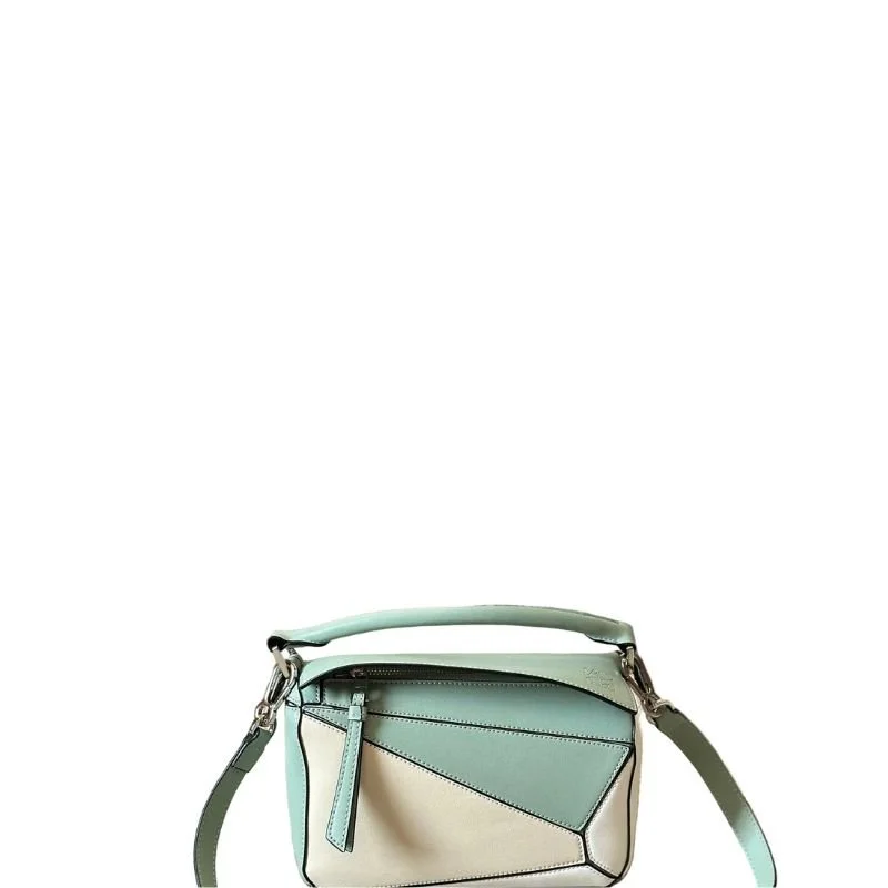 Puzzle Bag Beige/Green