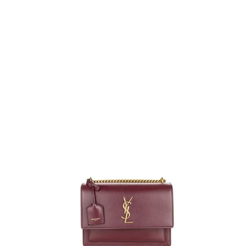 Sunset Shoulder Chain Bag Burgundy
