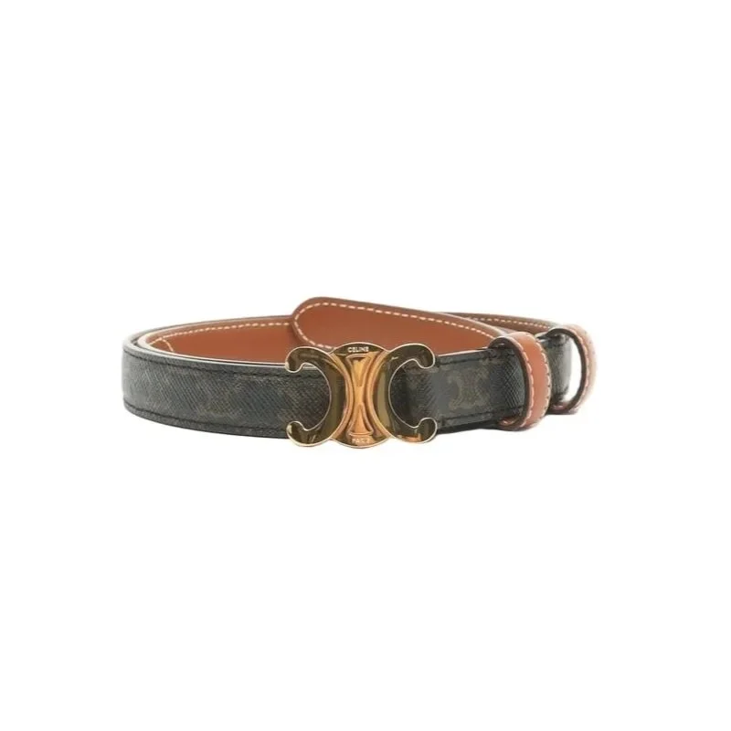 Medium 25MM Triomphe Belt IN Triomphe Canvas Brown/Ginger