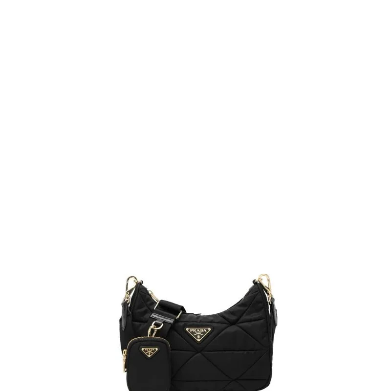 Padded Re Nylon Shoulder Bag Black