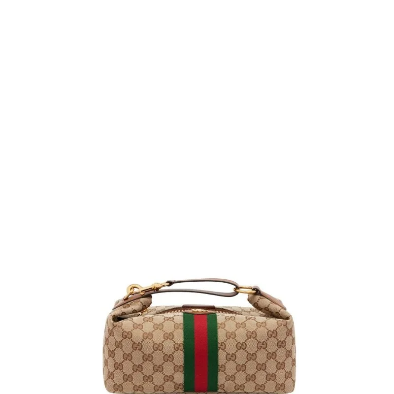 GG Vanity Top Handle Bag Brown