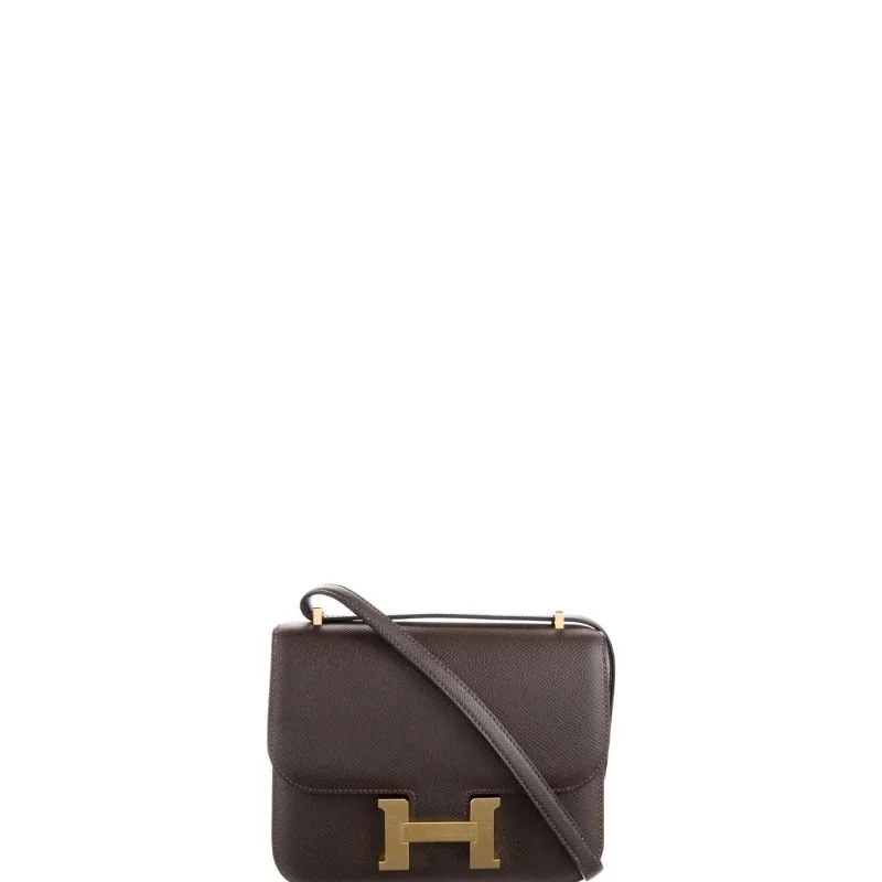 Constance Shoulder Bag Dark Brown/Gold